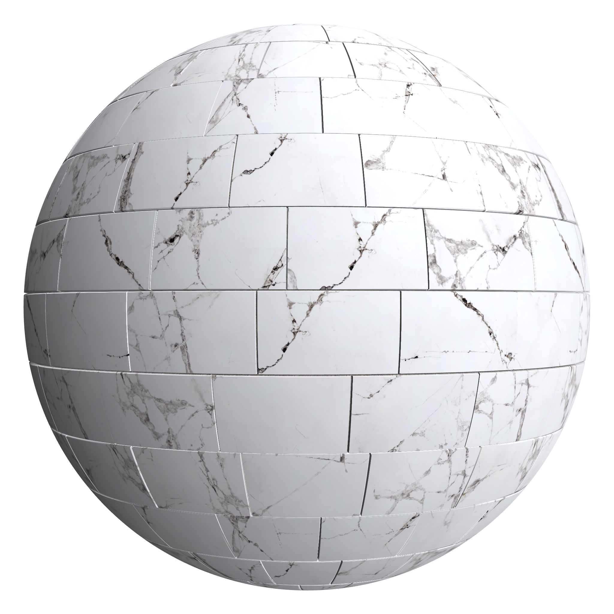 3D sphere preview of Invisible Pearl Soft – Porcelain, Staggered seamless texture