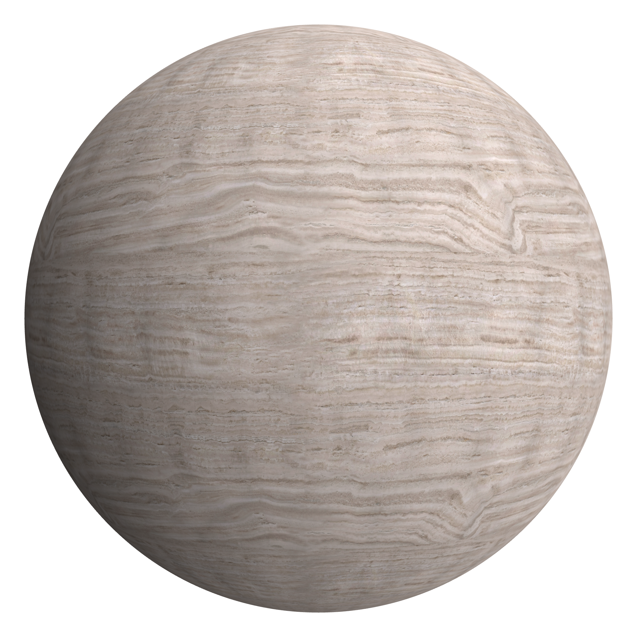 3D sphere preview of Ivory Travertine seamless texture