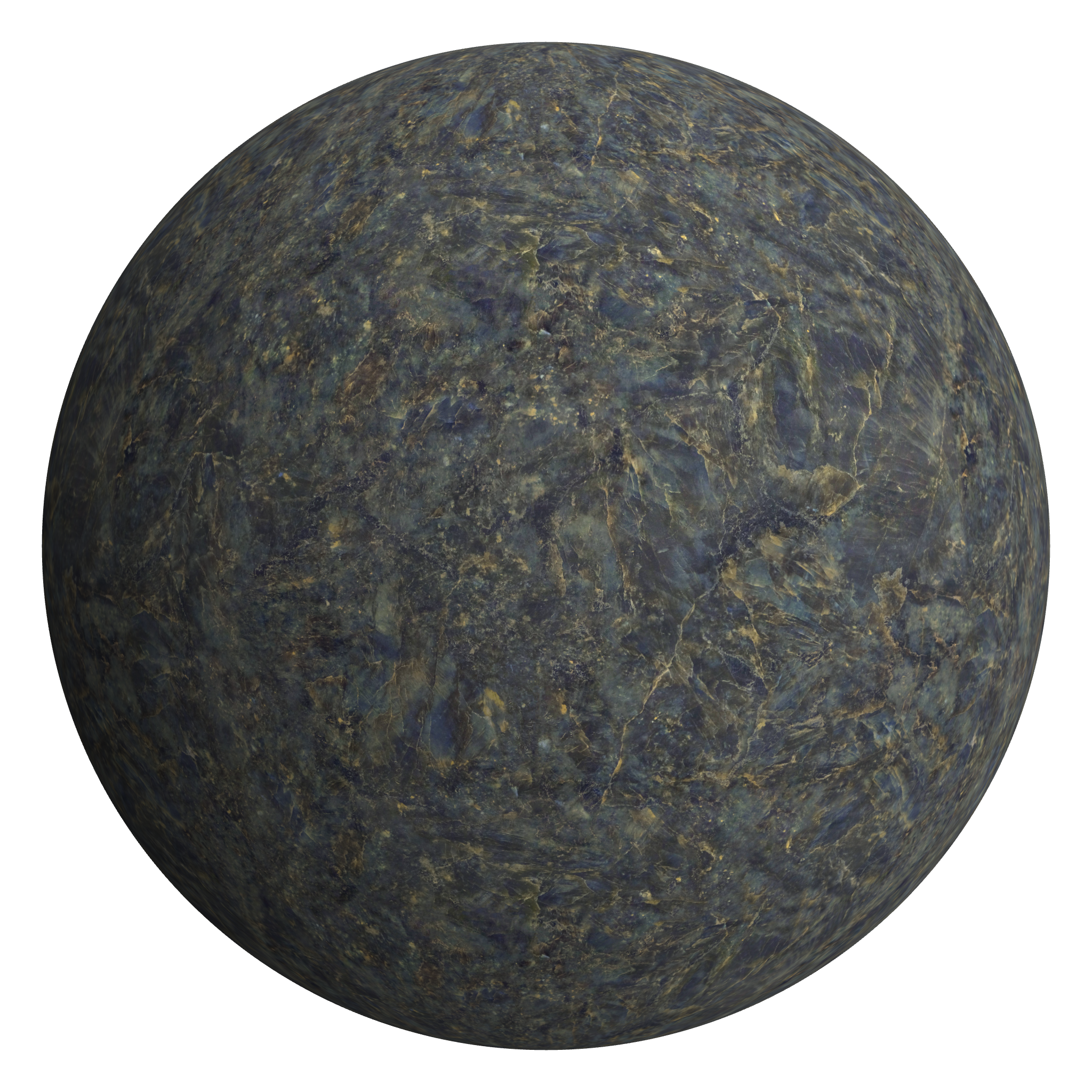 3D sphere preview of Labradorite Soft – Porcelain seamless texture