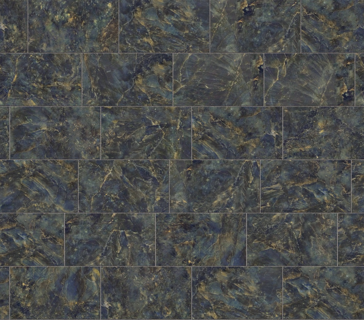 A seamless stone texture with labradorite soft – porcelain blocks arranged in a Staggered pattern