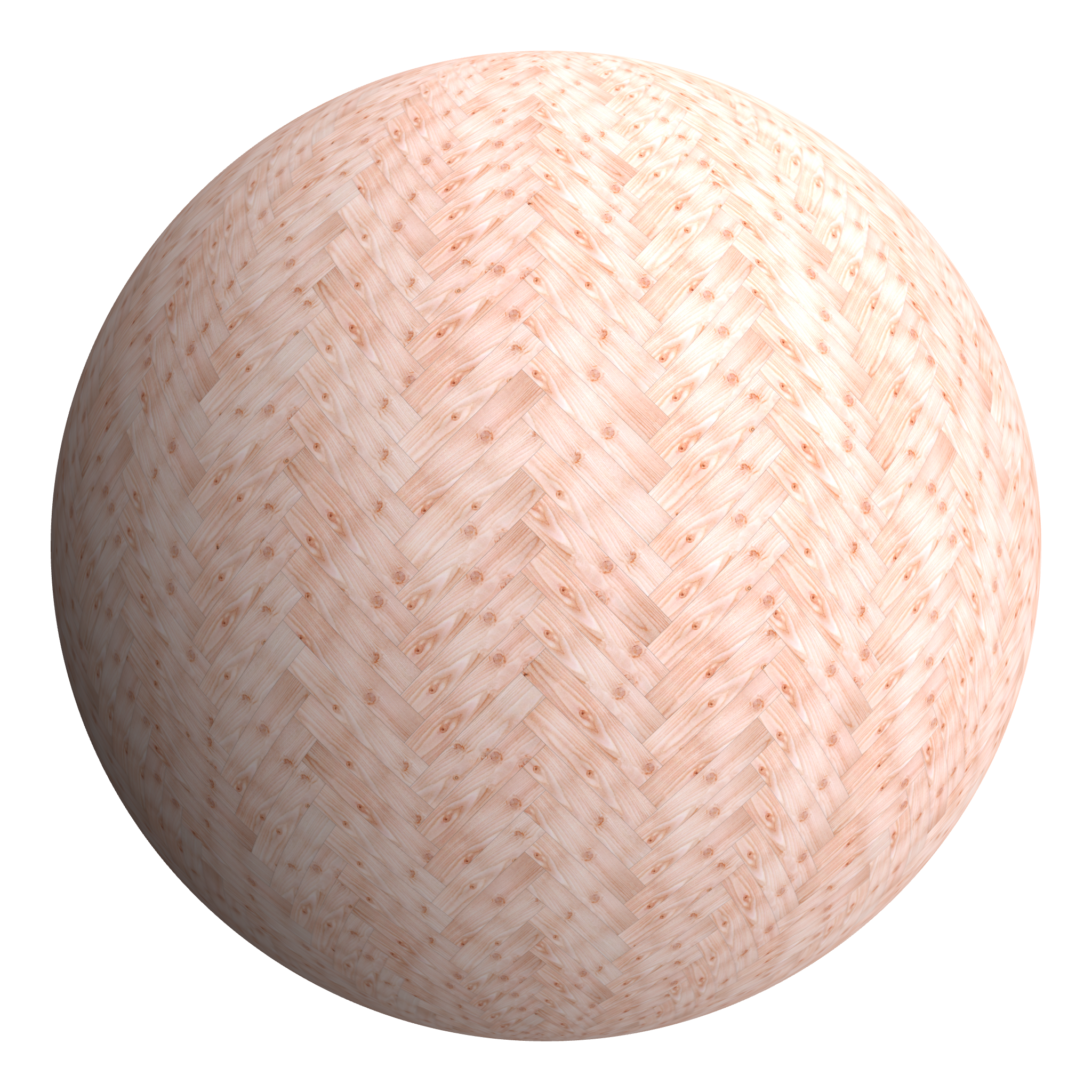 3D sphere preview of Larch, Herringbone seamless texture