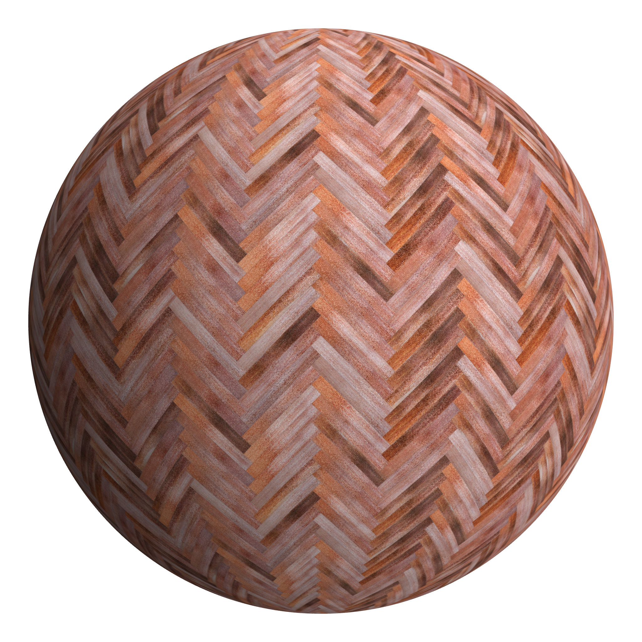 3D sphere preview of Leopardwood, Herringbone seamless texture