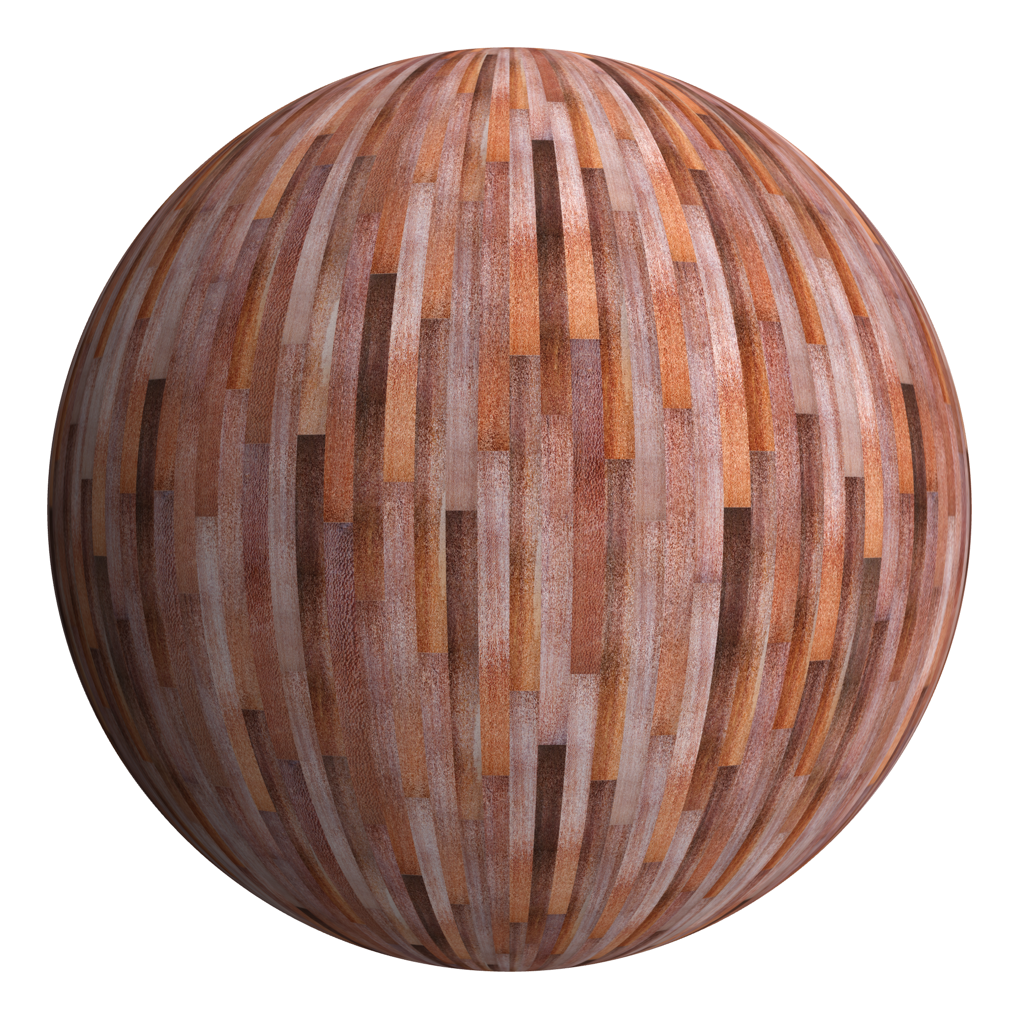 3D sphere preview of Leopardwood, Staggered seamless texture