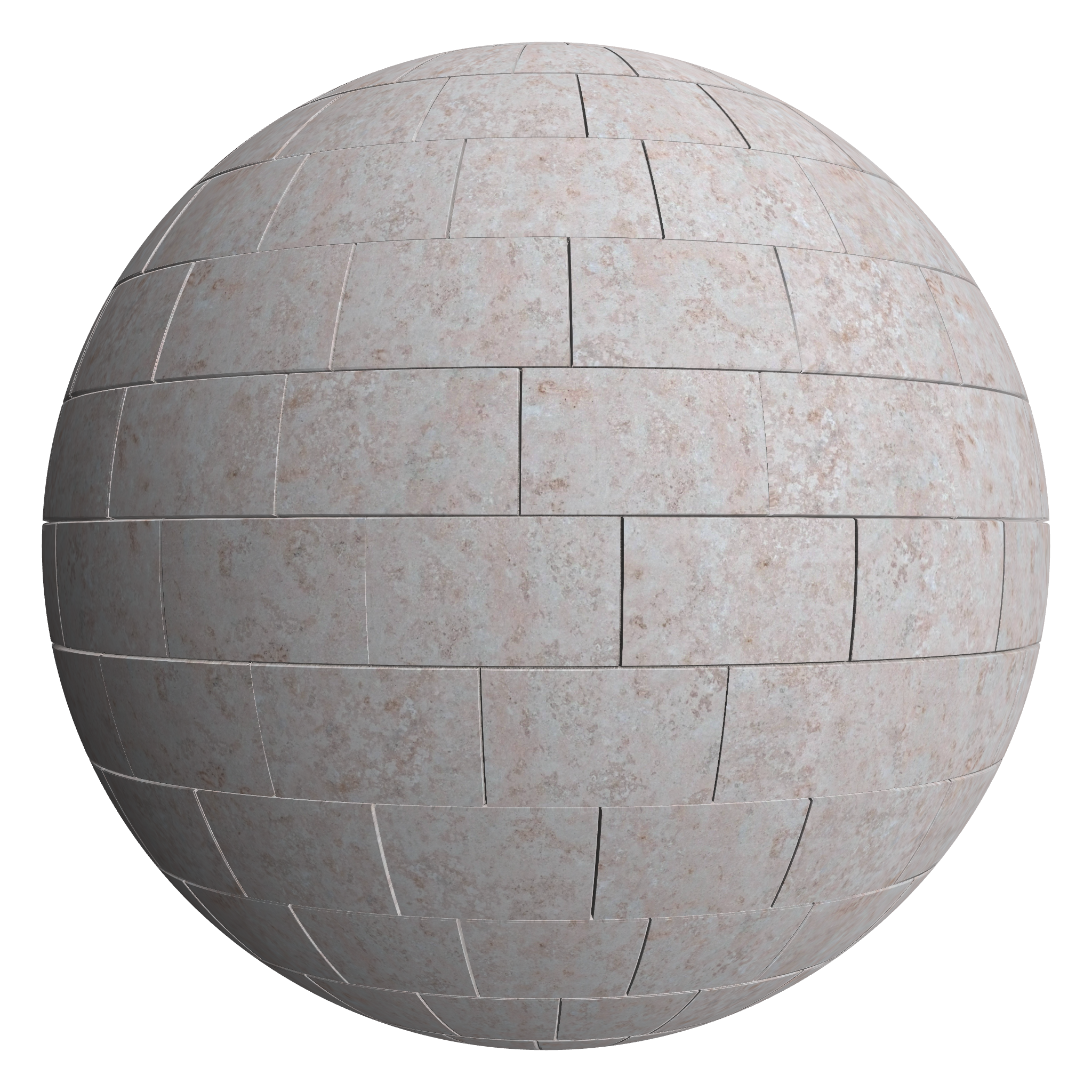 3D sphere preview of Limestone Greige - Porcelain, Staggered seamless texture