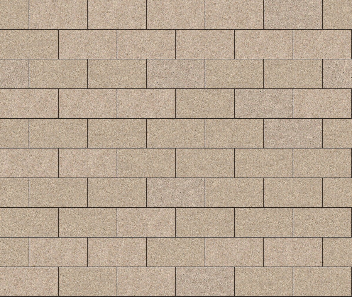 A seamless stone texture with m847 sdm425 yellow wheat granite - sand blasted blocks arranged in a Stretcher pattern