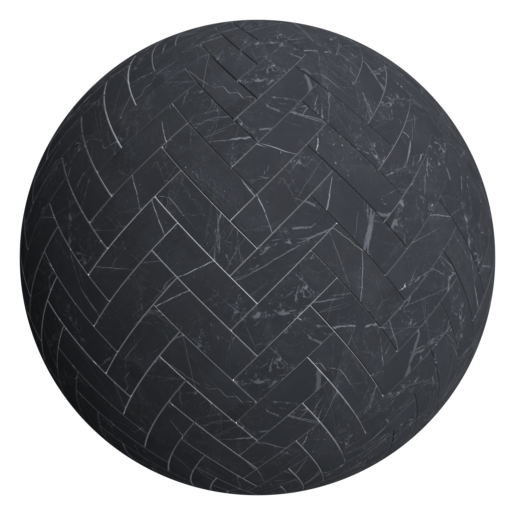 3D sphere preview of Marquinia Select Soft – Porcelain, Herringbone seamless texture