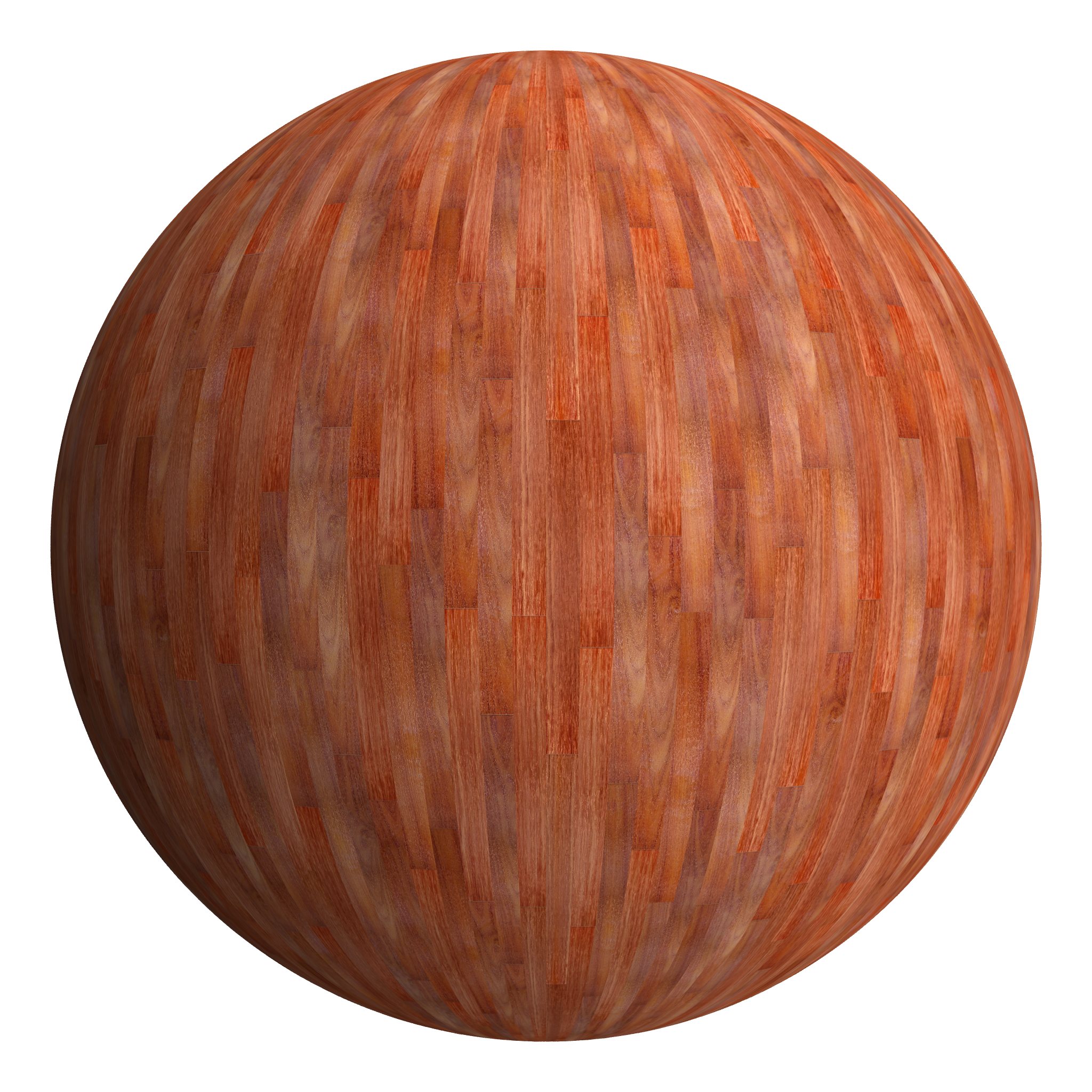 3D sphere preview of Padauk, Staggered seamless texture