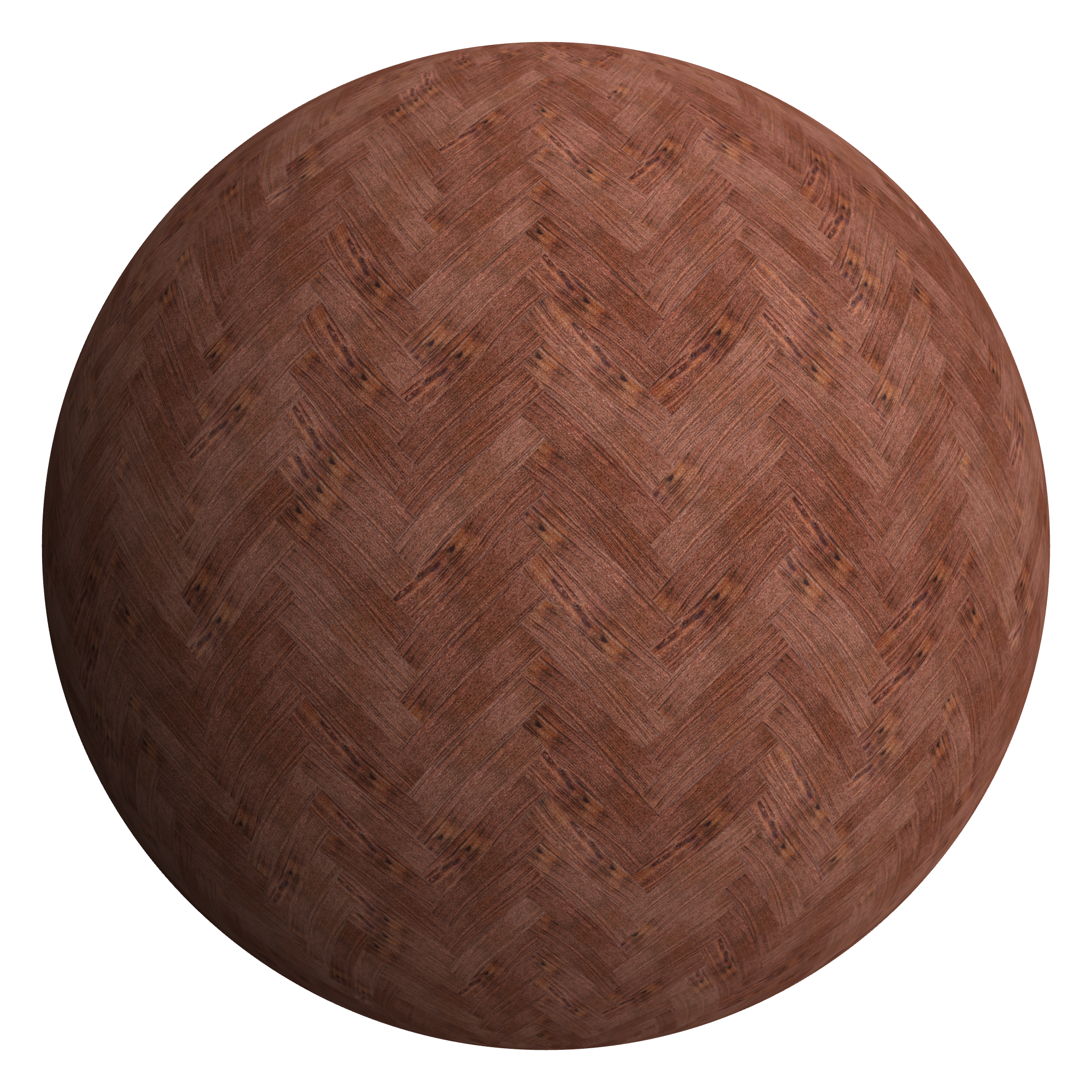 3D sphere preview of Pao Ferro, Herringbone seamless texture