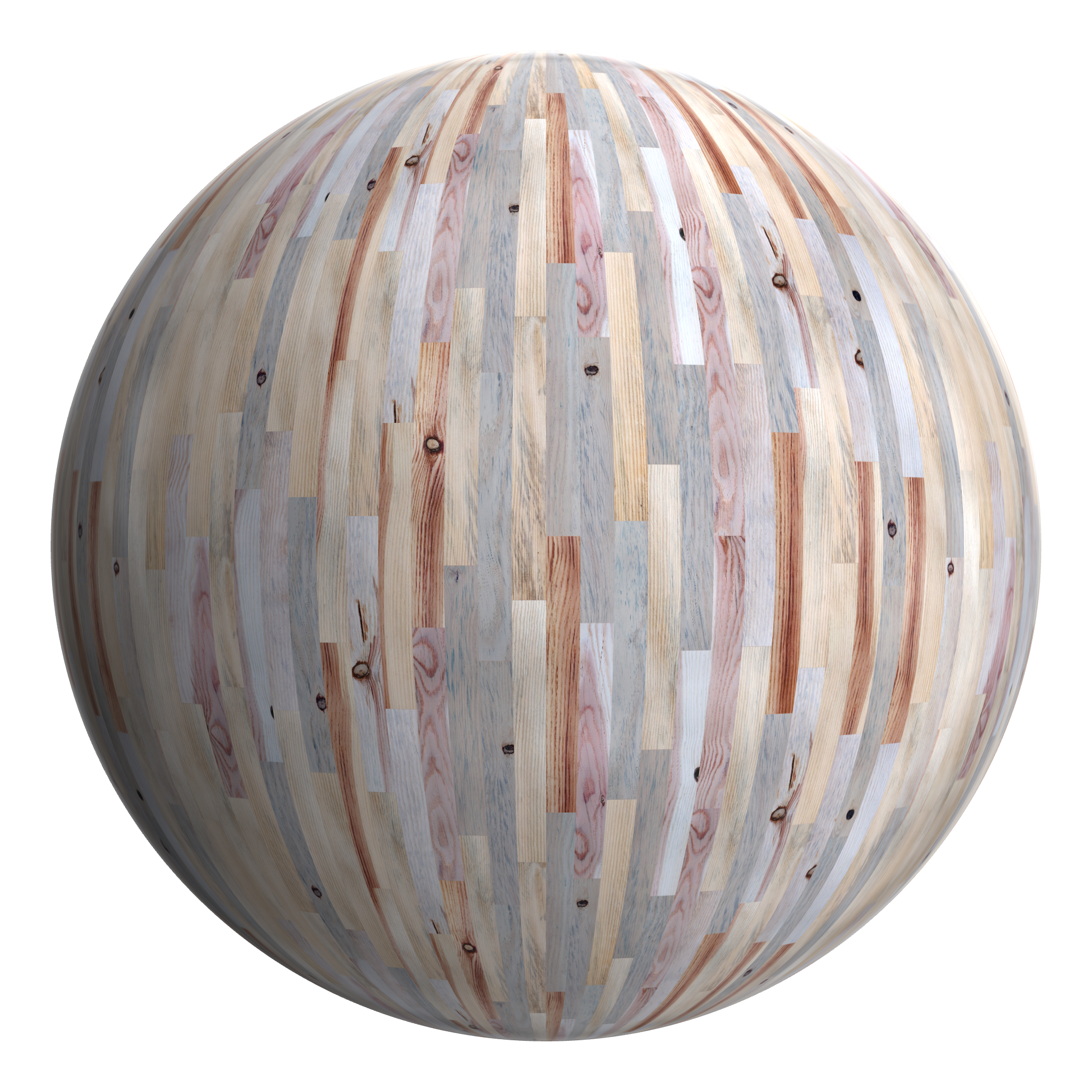 3D sphere preview of Pine, Staggered seamless texture