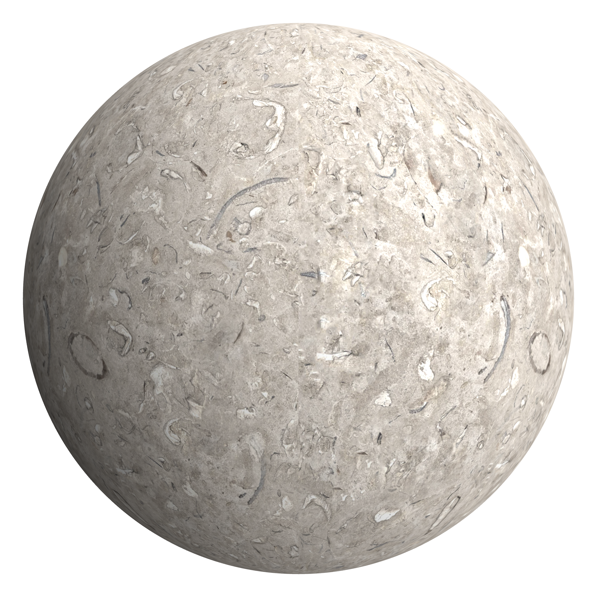 3D sphere preview of Portland Stone - Whitbed Albion seamless texture