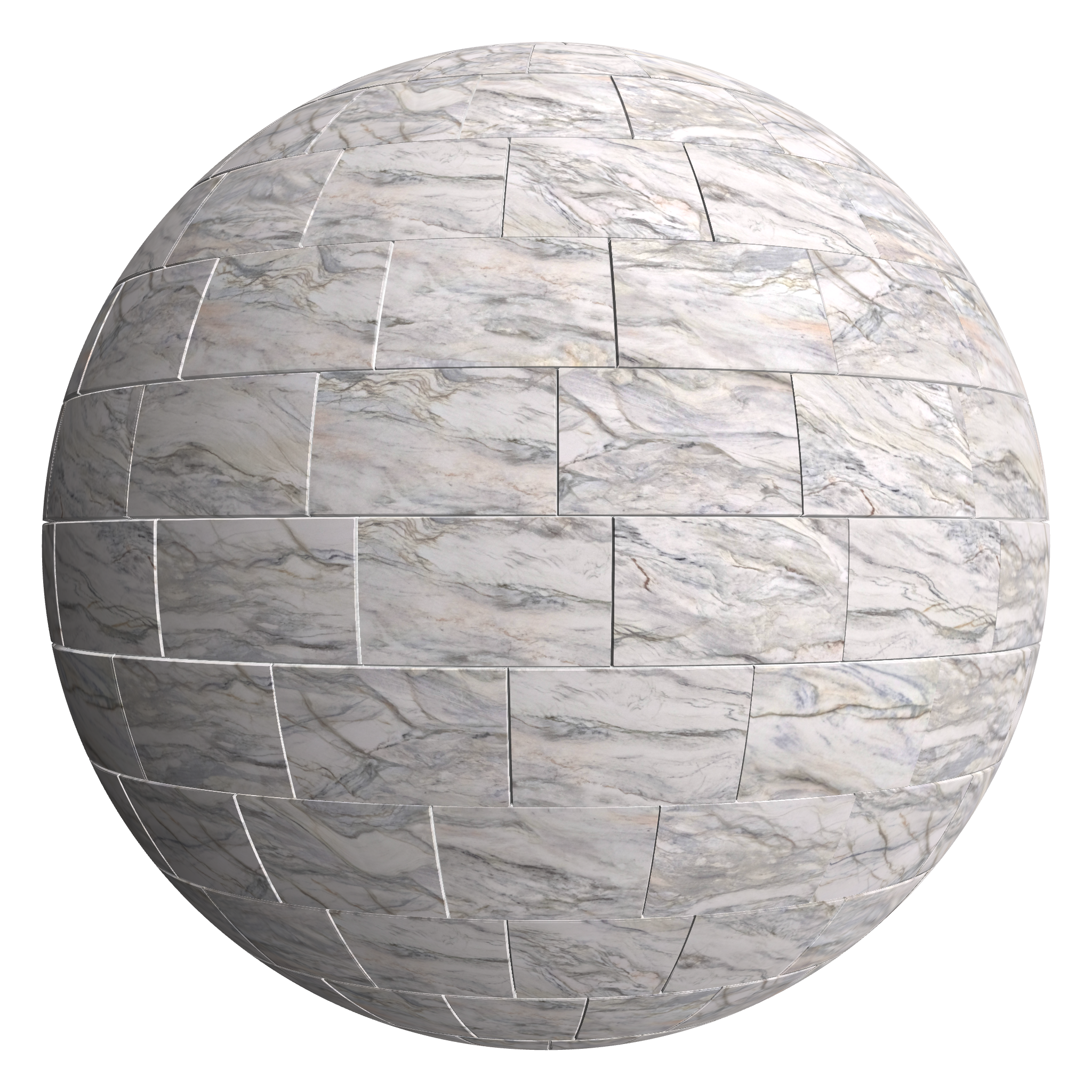 3D sphere preview of Quartzite Fusion Soft – Porcelain, Staggered seamless texture