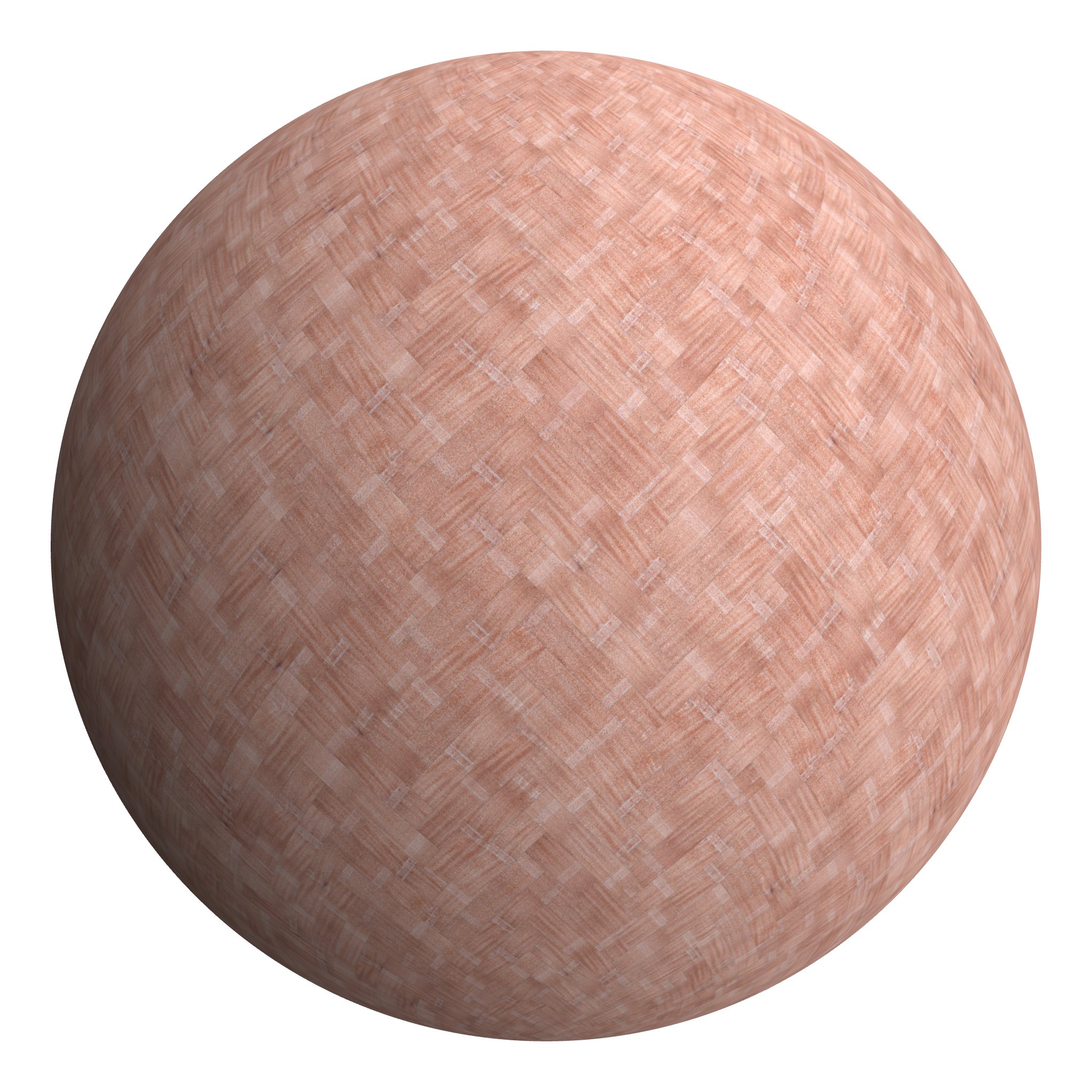 3D sphere preview of Sapele - Rough sawn, Herringbone seamless texture