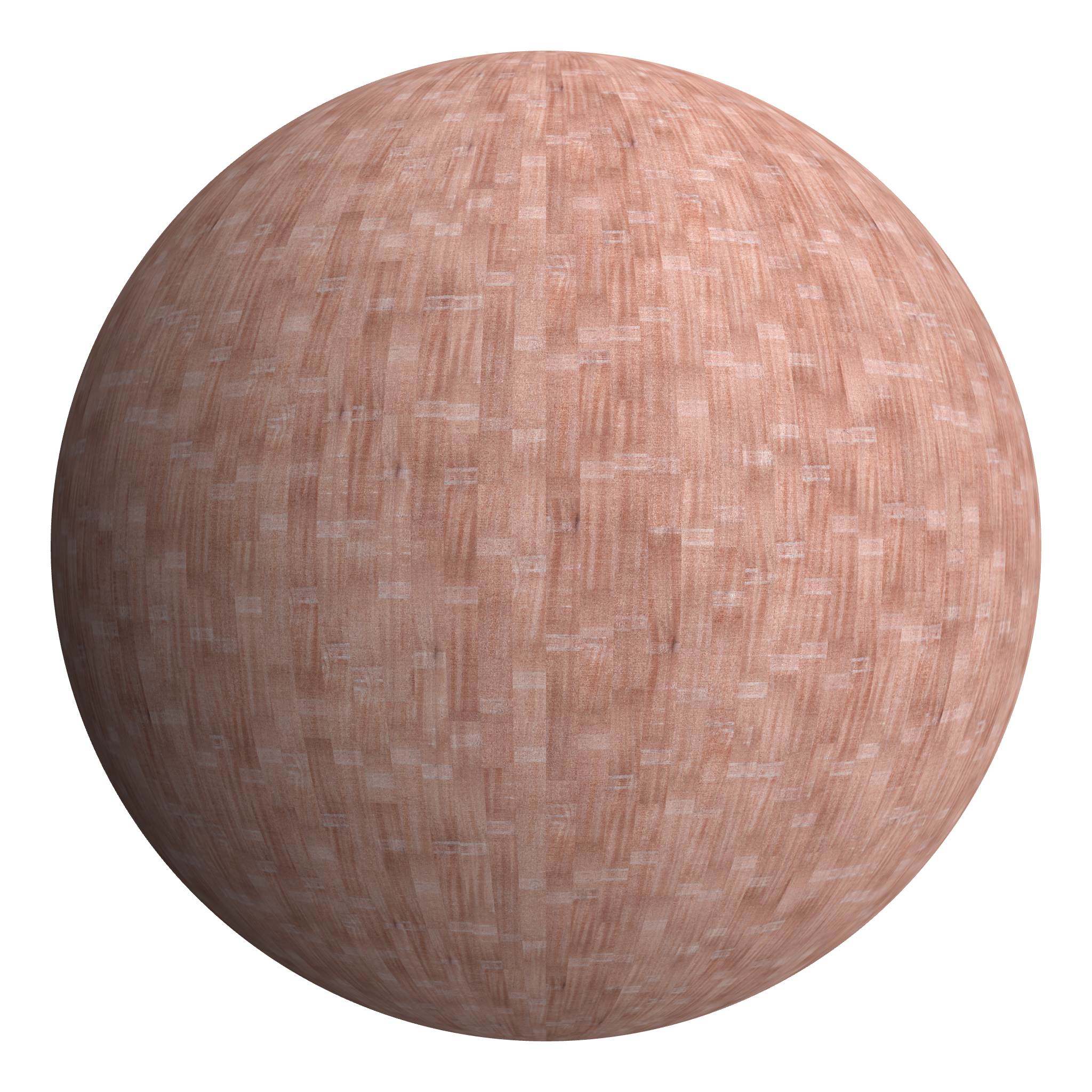 3D sphere preview of Sapele - Rough sawn, Staggered seamless texture