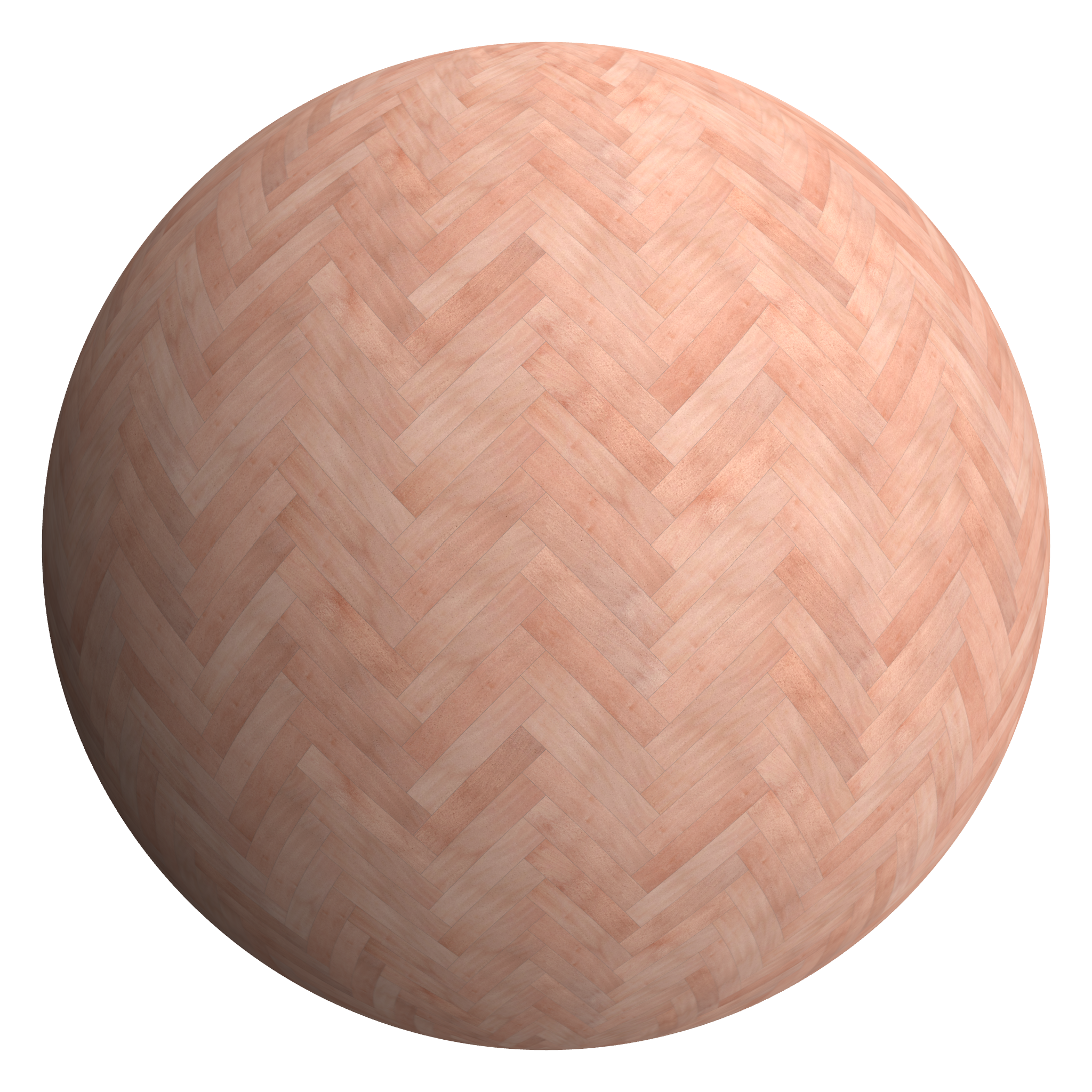 3D sphere preview of Sapele, Herringbone seamless texture