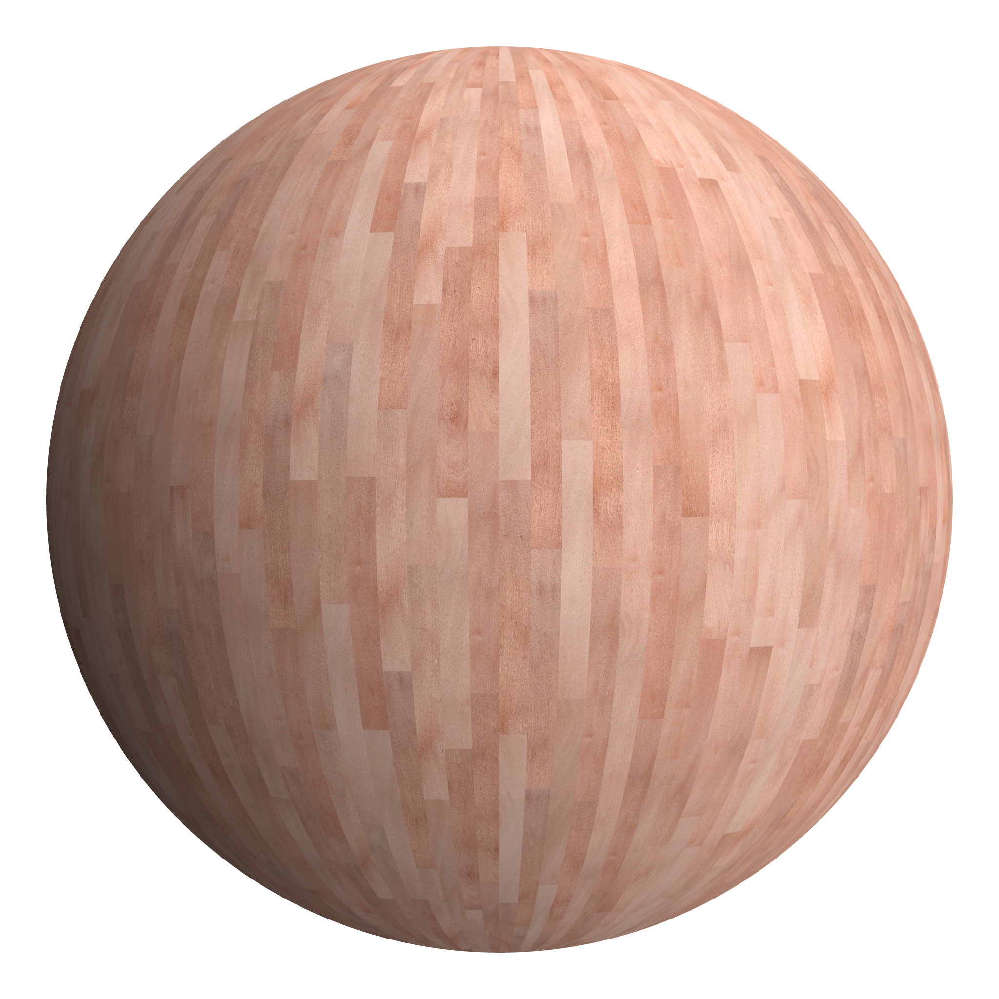 3D sphere preview of Sapele, Staggered seamless texture