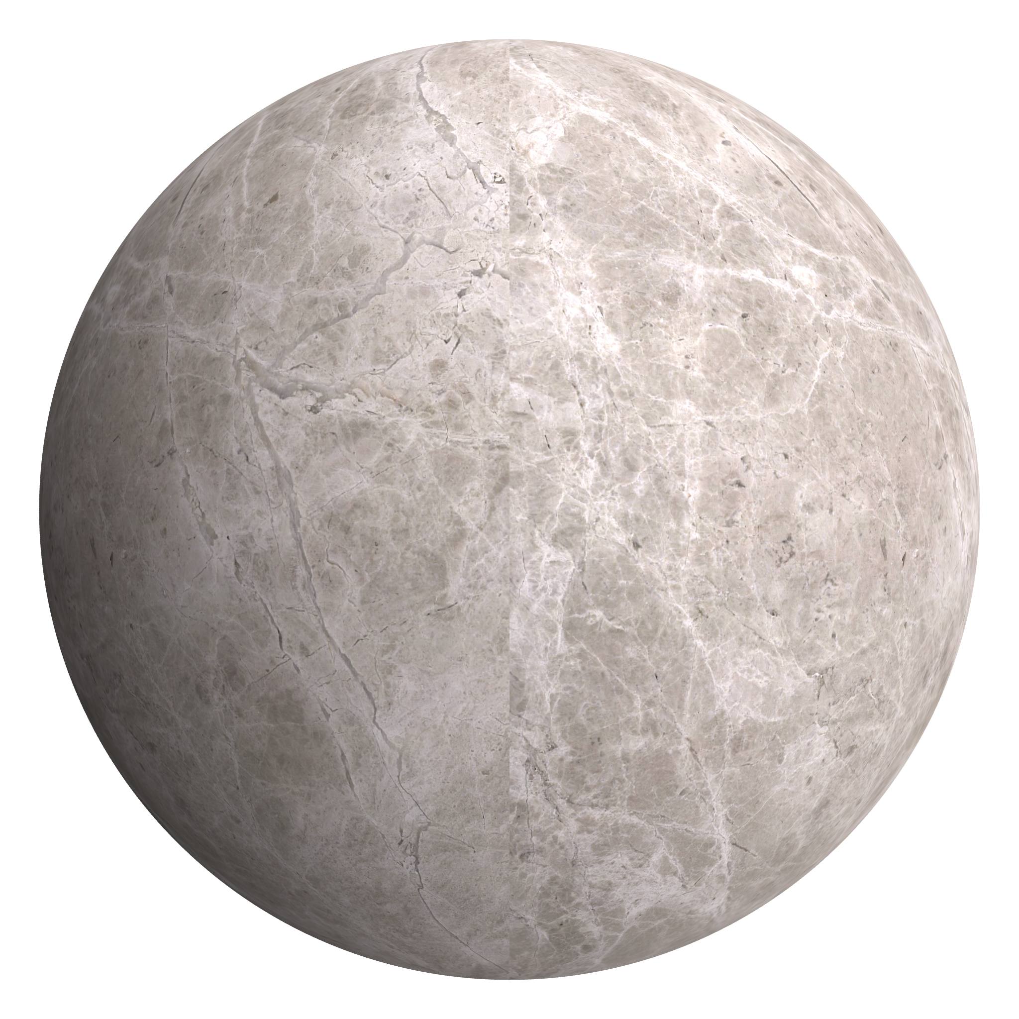 3D sphere preview of Silver Galaxy - Marble seamless texture