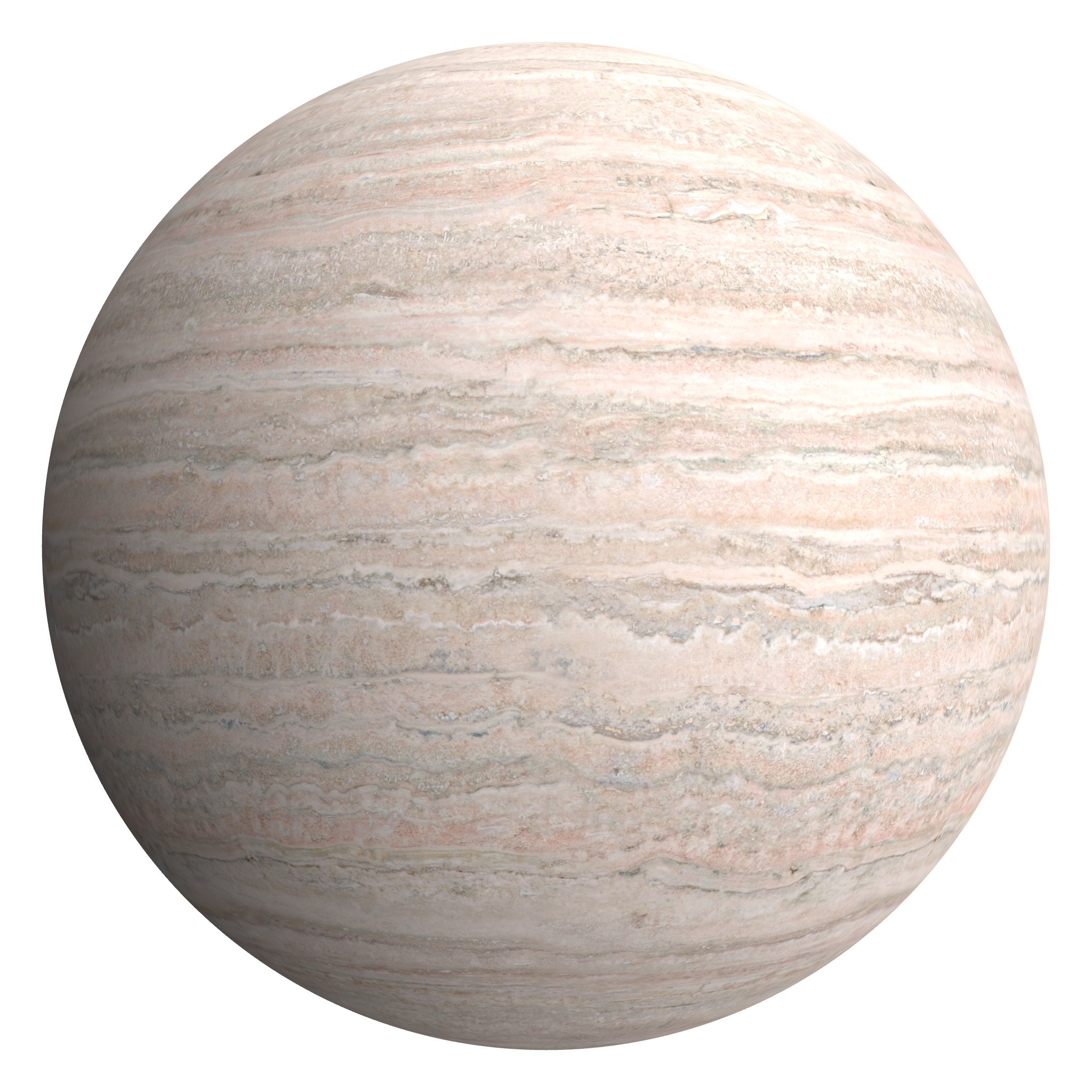 3D sphere preview of Silver Travertine seamless texture