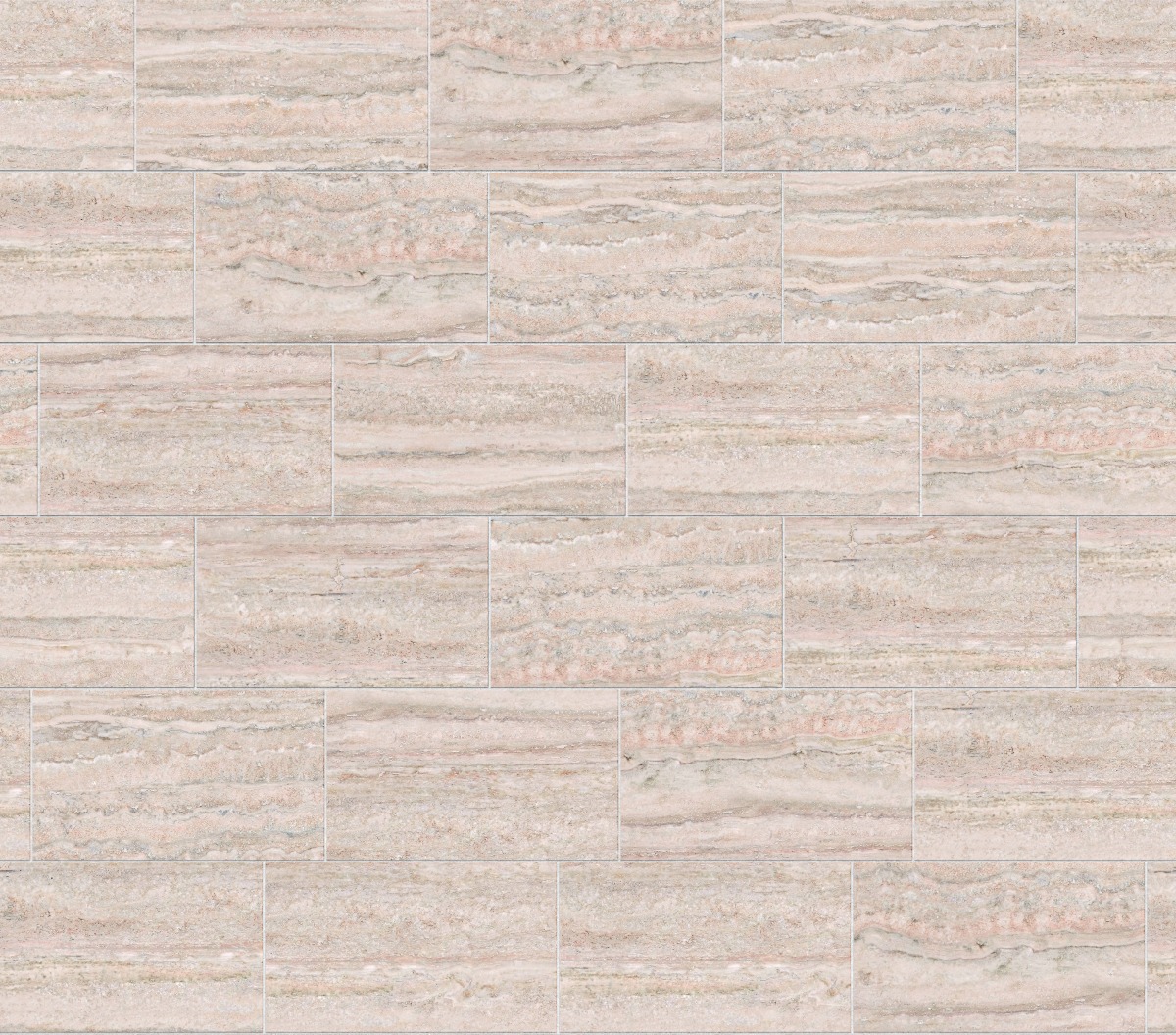 A seamless stone texture with silver travertine blocks arranged in a Staggered pattern