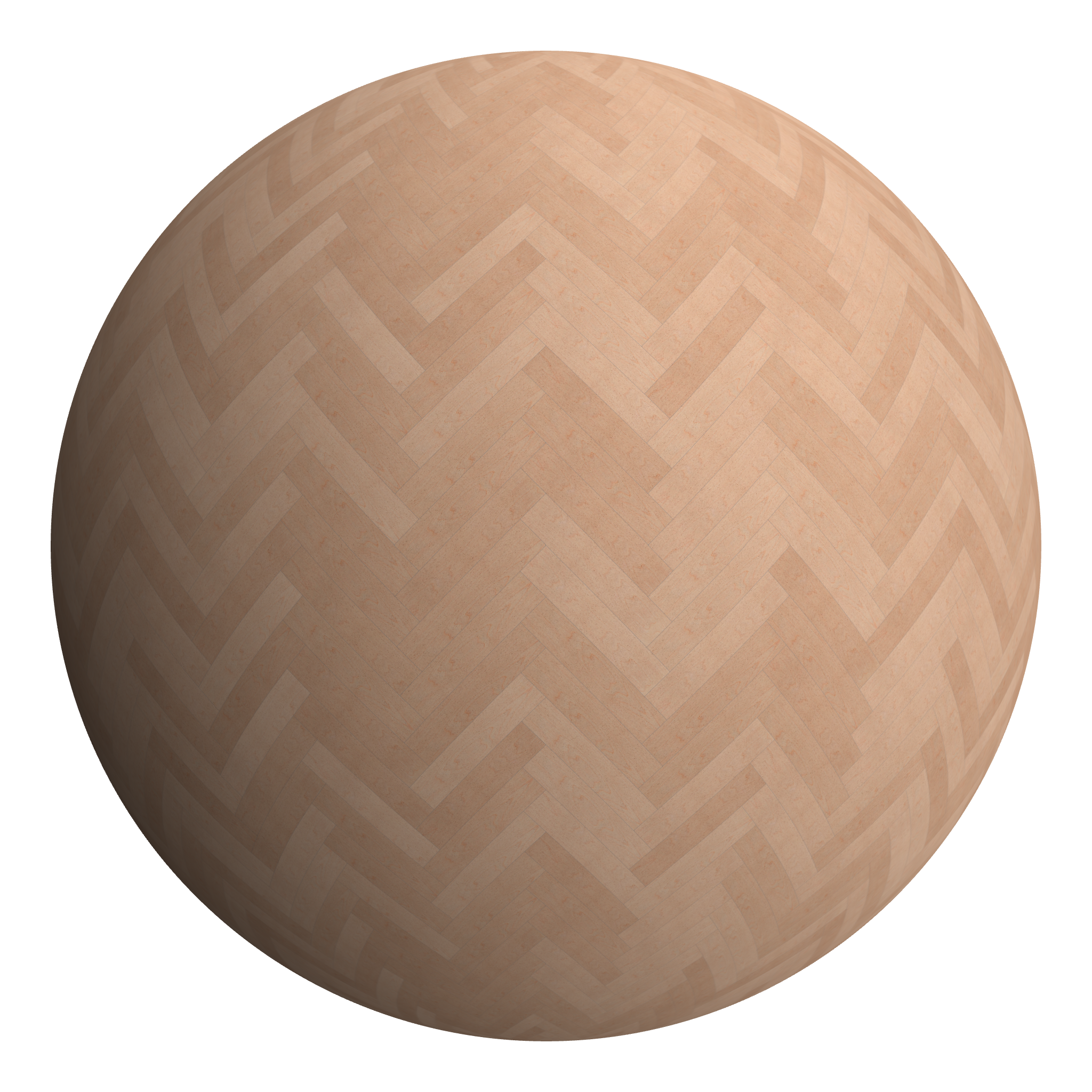 3D sphere preview of Steamed Beech, Herringbone seamless texture