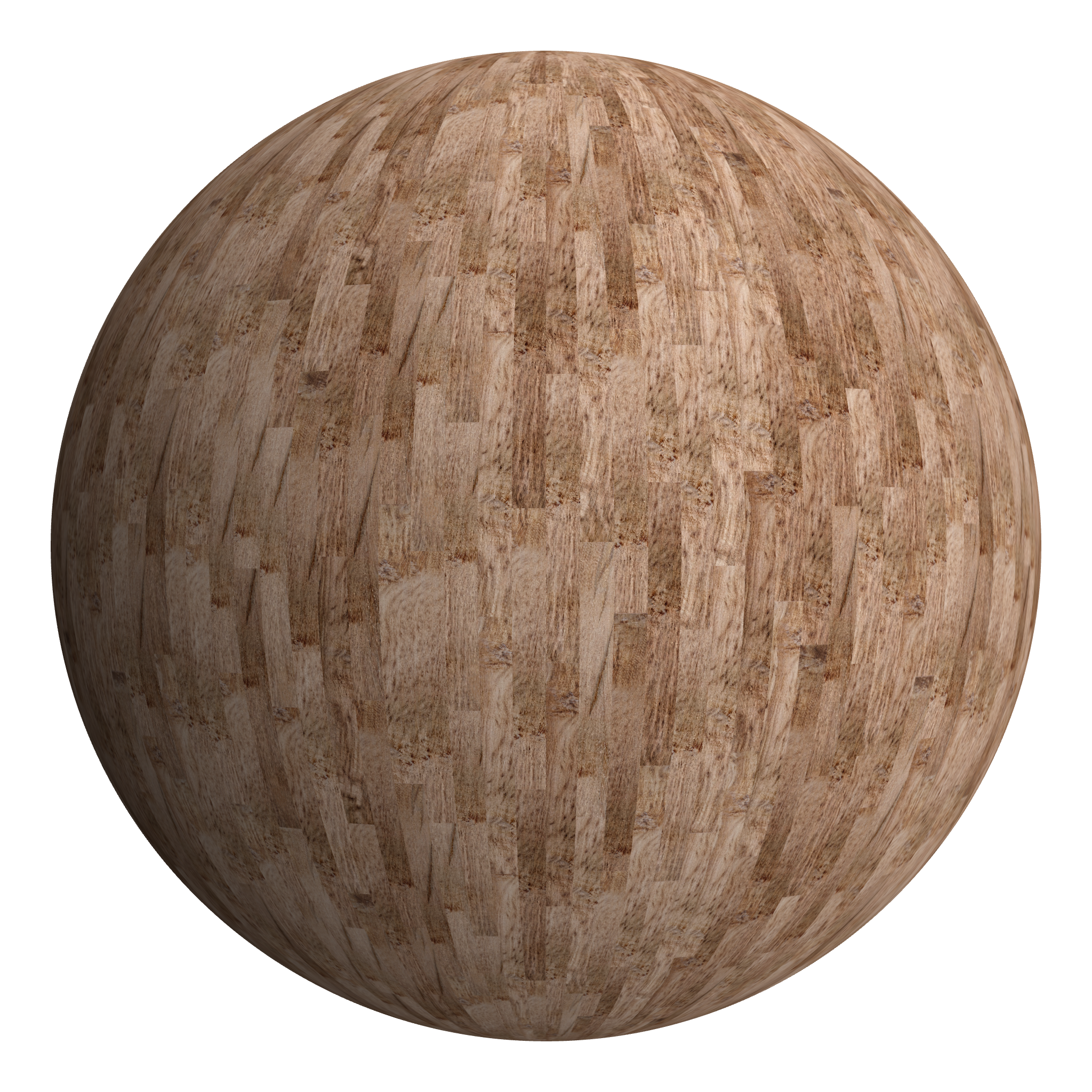 3D sphere preview of Tiger Brown Oak, Staggered seamless texture