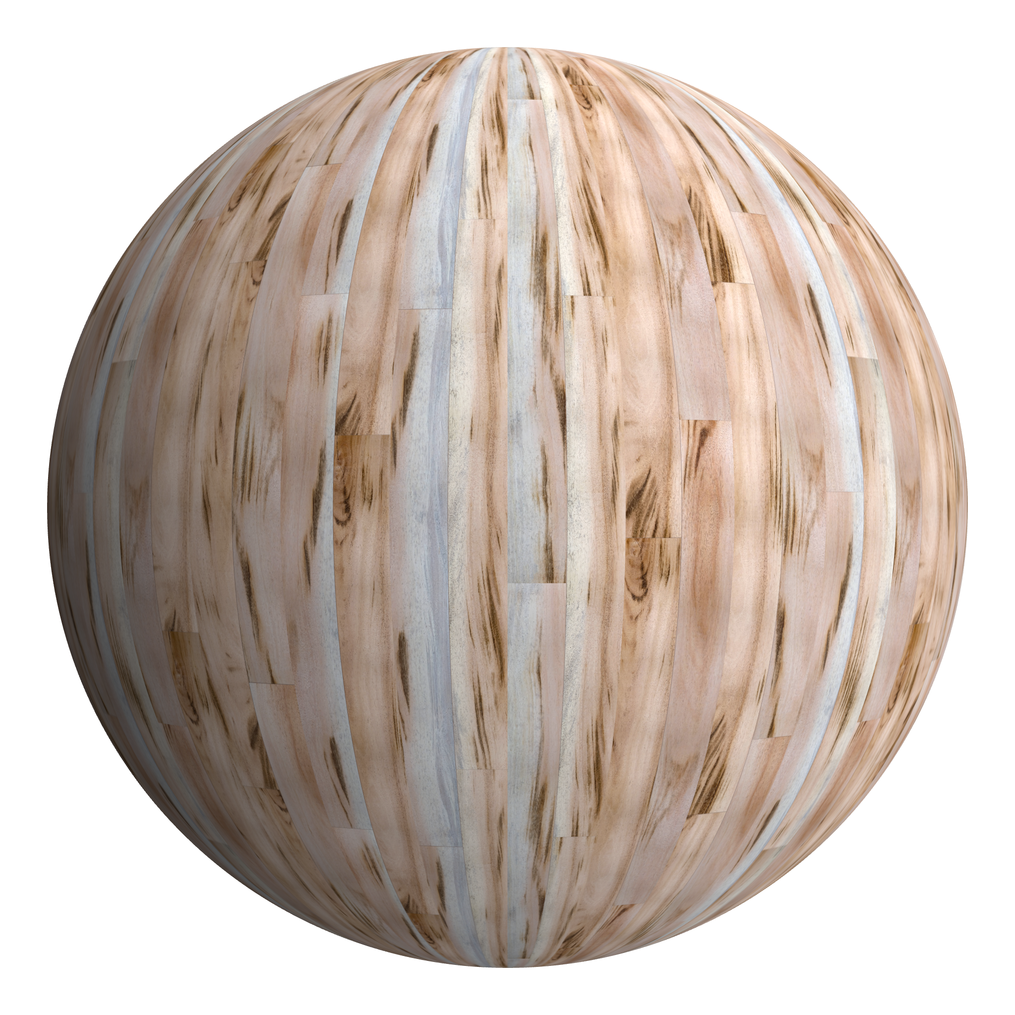 3D sphere preview of Tigerwood - Light, Staggered seamless texture
