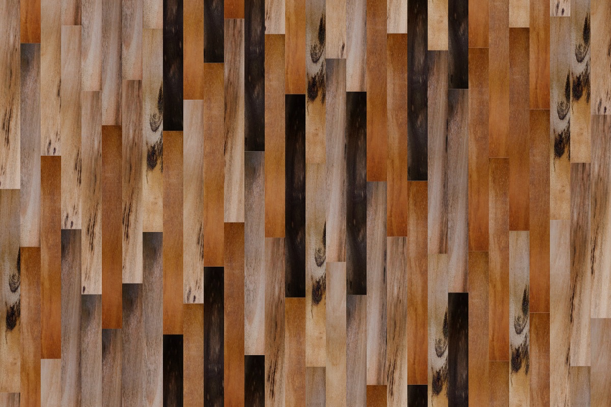 A seamless wood texture with tigerwood boards arranged in a Staggered pattern