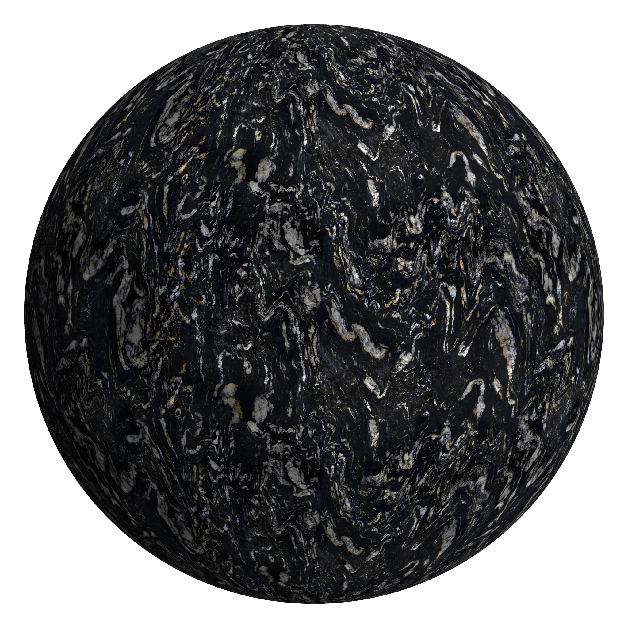 3D sphere preview of Titanium Gold Leathered - Granite seamless texture