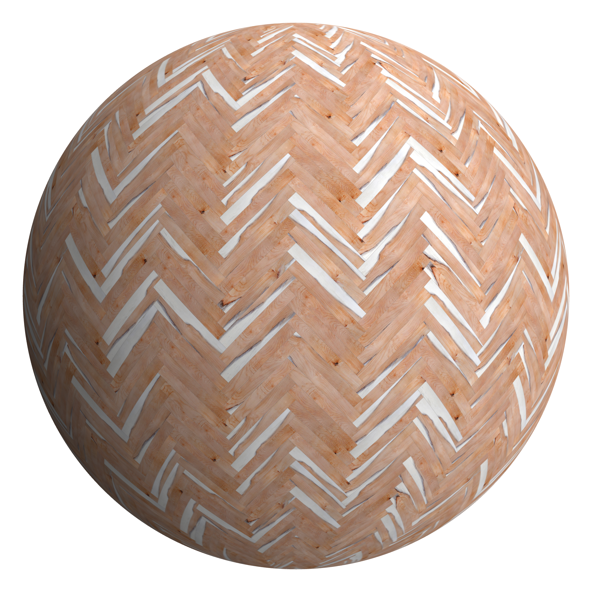 3D sphere preview of Yew, Herringbone seamless texture