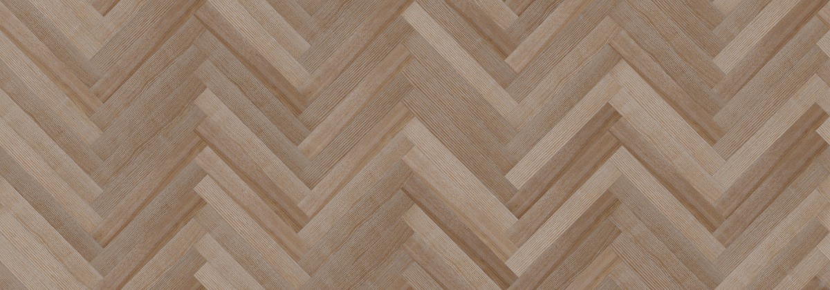 A seamless wood texture with ash hardwood flooring boards arranged in a Herringbone pattern