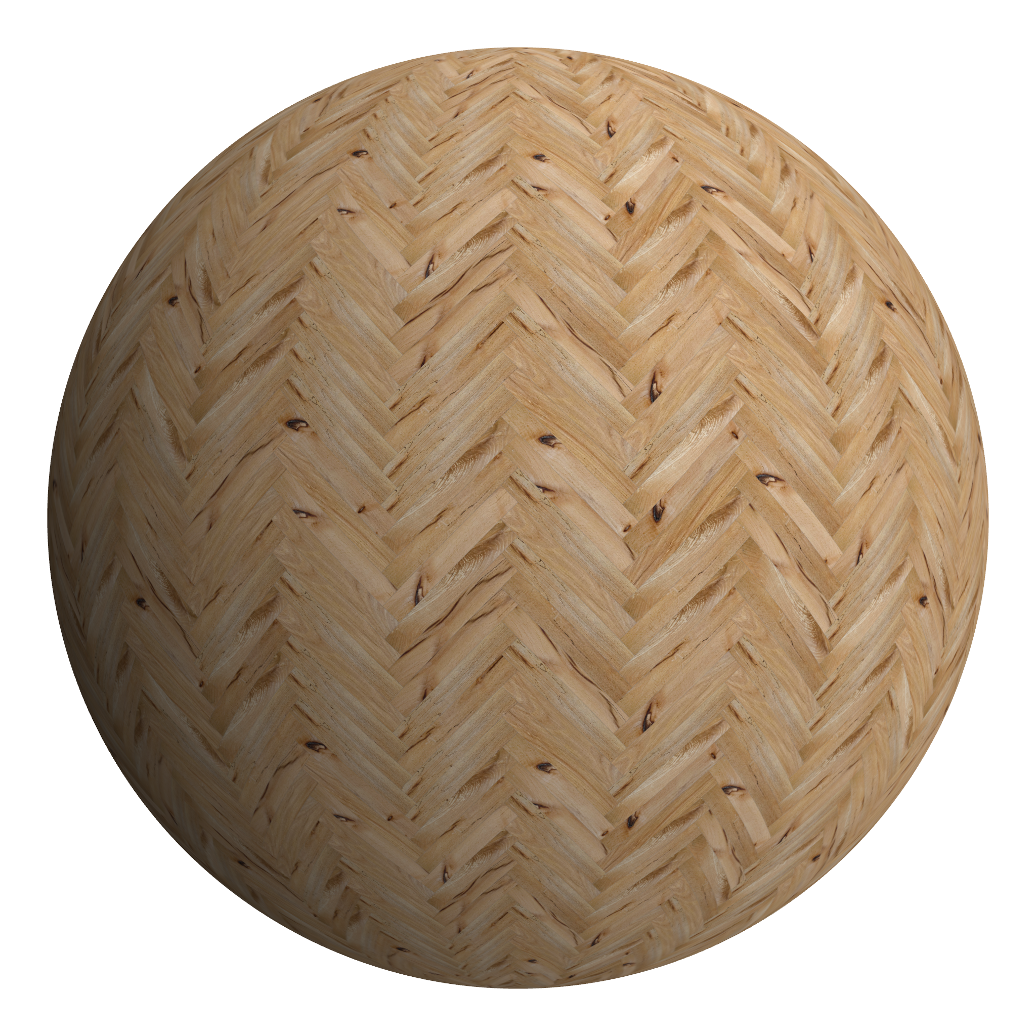 3D sphere preview of Beech Hardwood Flooring, Herringbone seamless texture