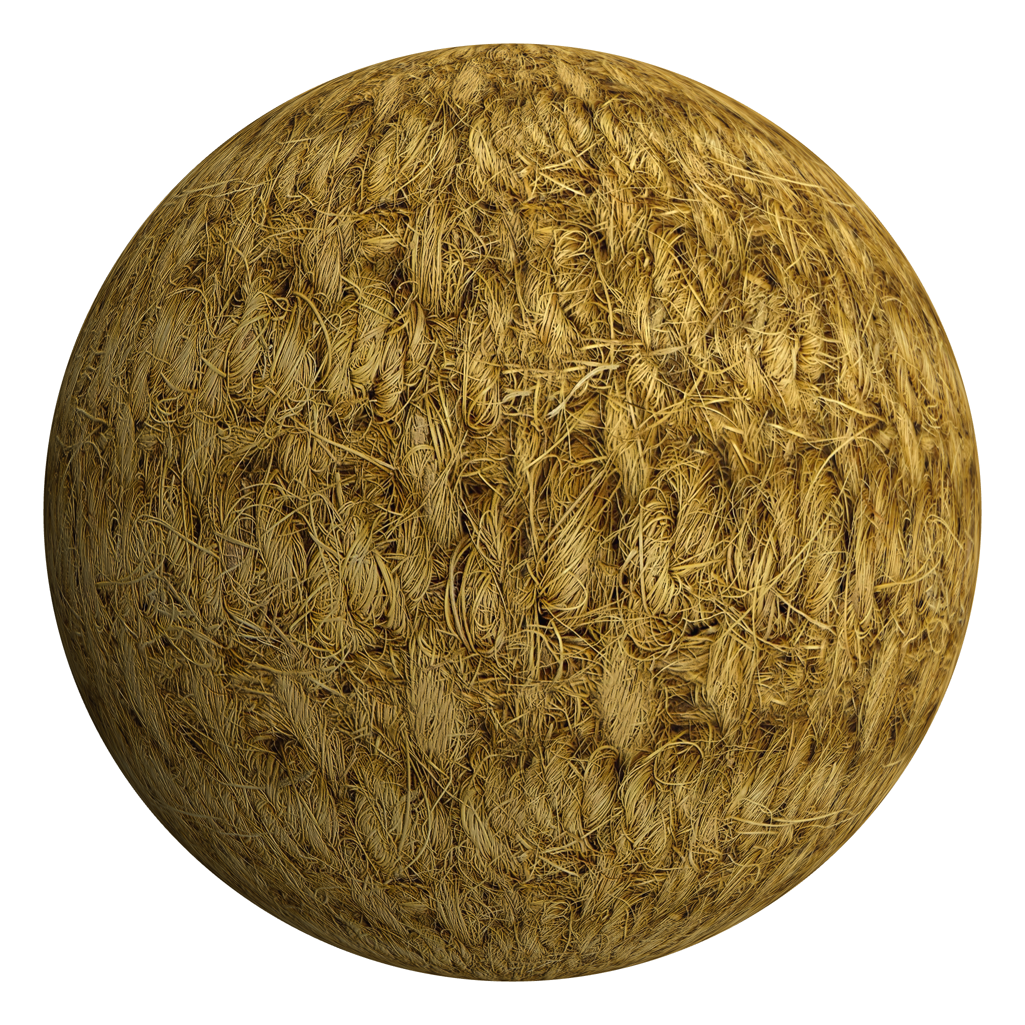 3D sphere preview of Coir Boucle - Natural seamless texture