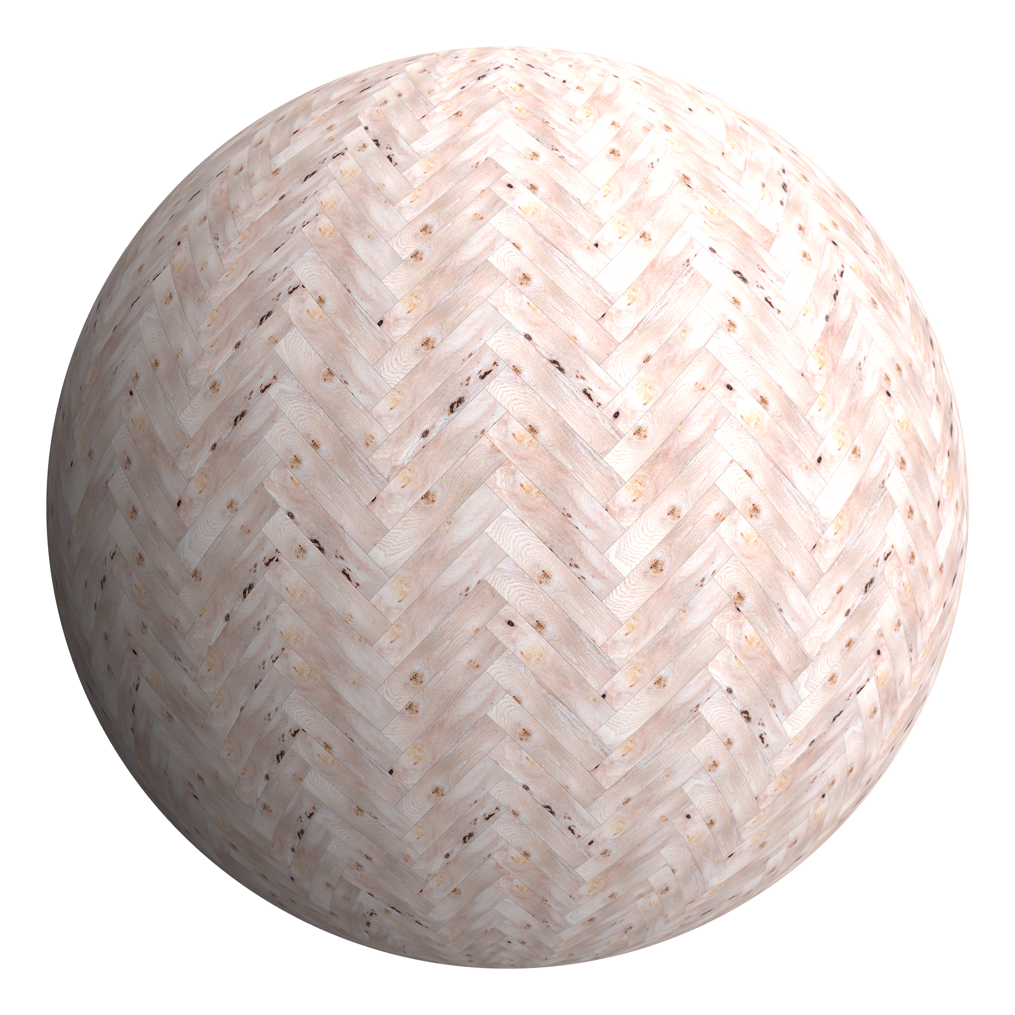 3D sphere preview of Elm - Pinkish, Herringbone seamless texture