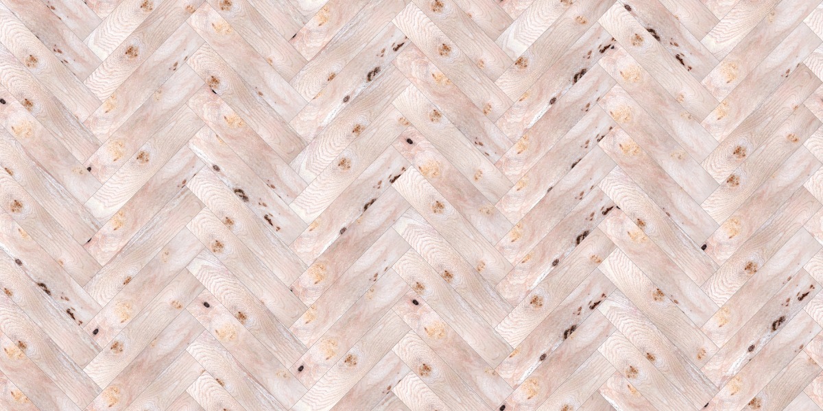 A seamless wood texture with elm - pinkish boards arranged in a Herringbone pattern