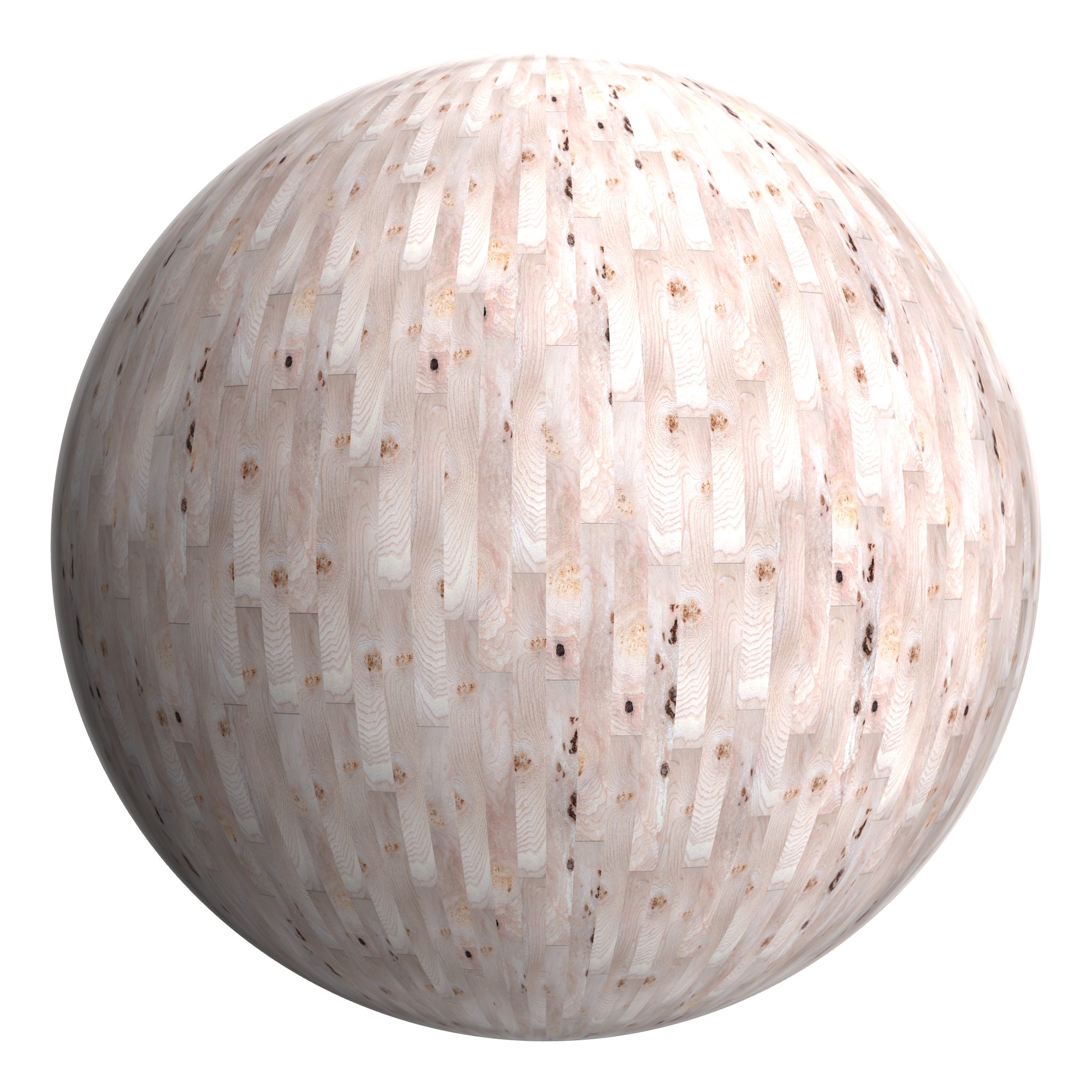 3D sphere preview of Elm - Pinkish, Staggered seamless texture