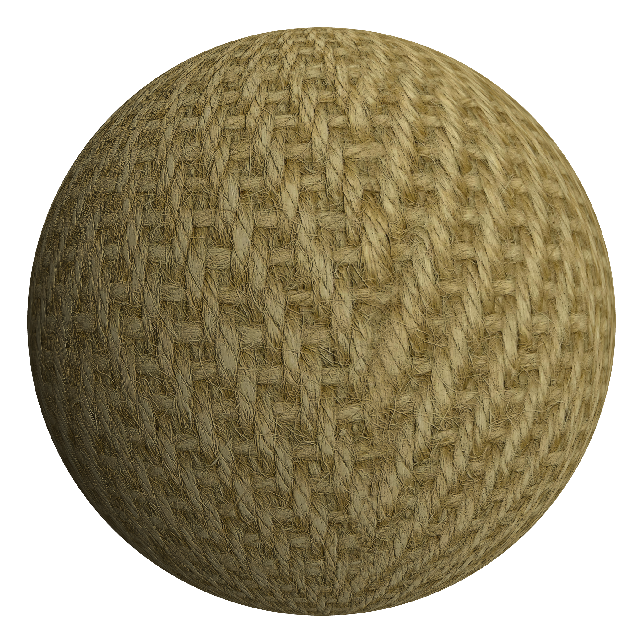 3D sphere preview of Jute Herringbone - Natural seamless texture