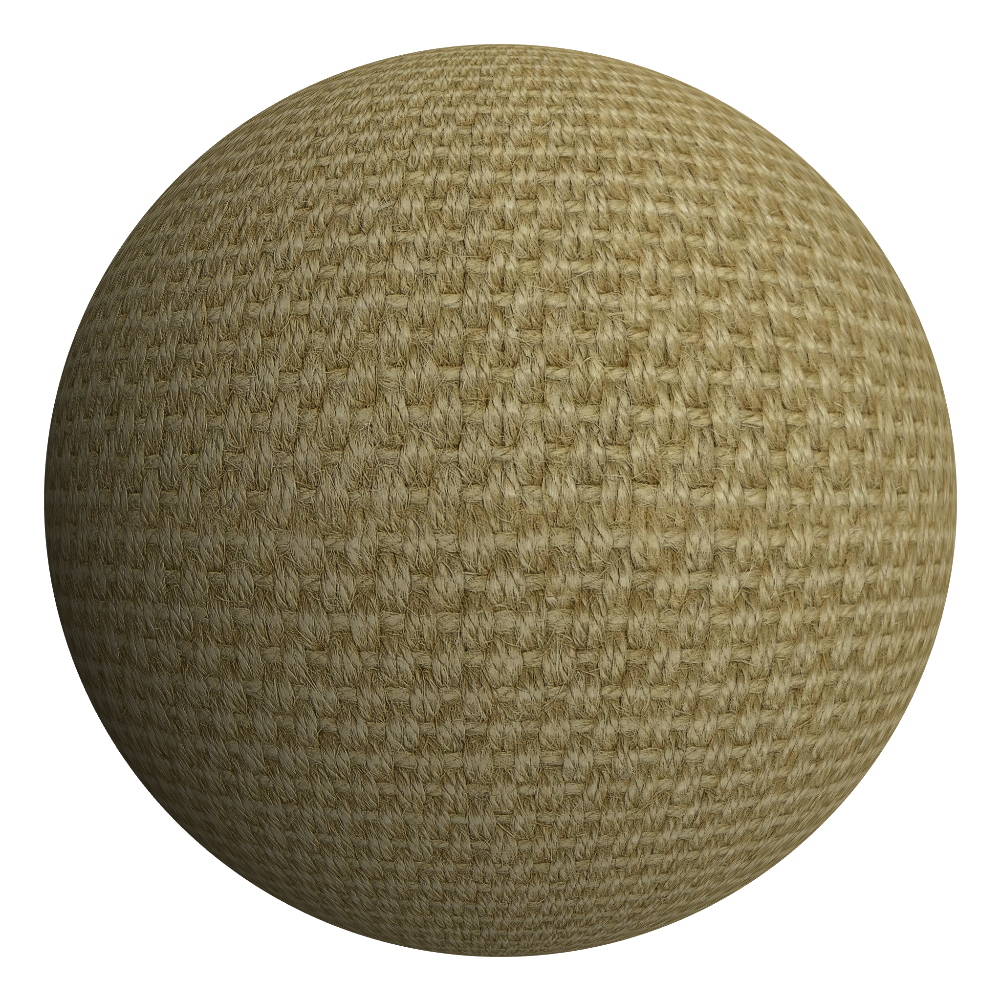 3D sphere preview of Jute Panama - Natural seamless texture