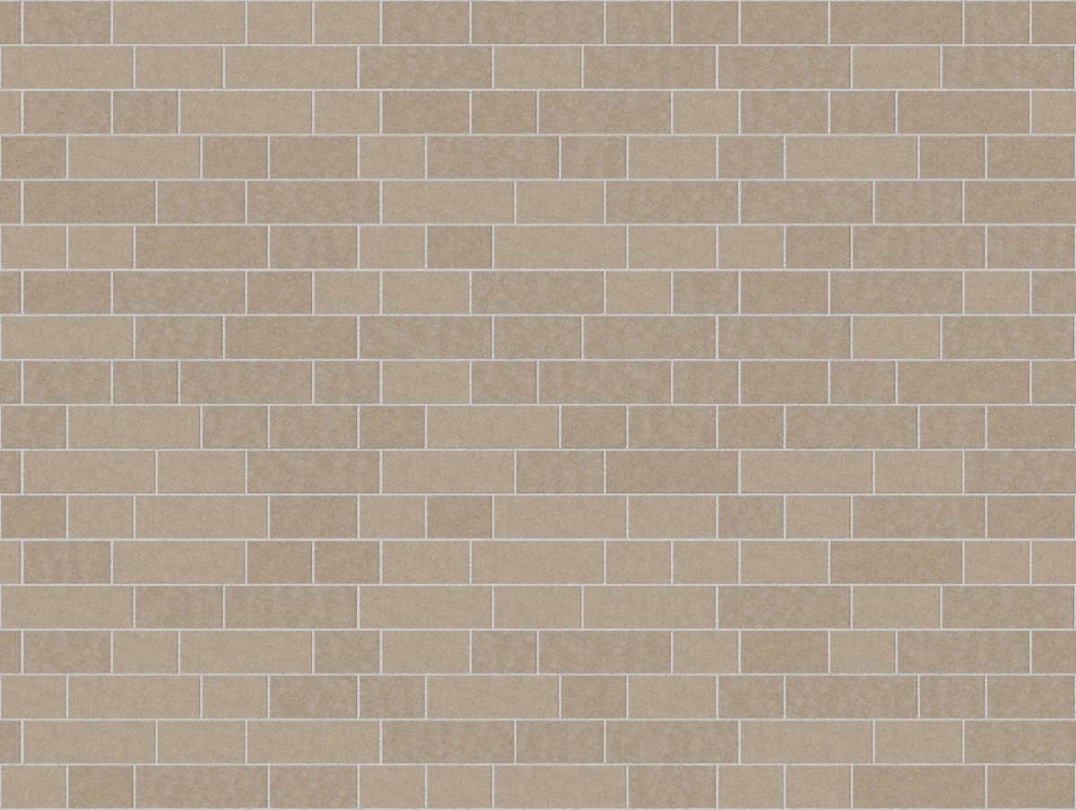 A seamless stone texture with m1012 sdm432 veneto beige limestone - sand blasted & brushed blocks arranged in a Paving - Running Bond  - Sawn Edge - Dimensional 22 Pieces 3 Sizes - DP087 pattern