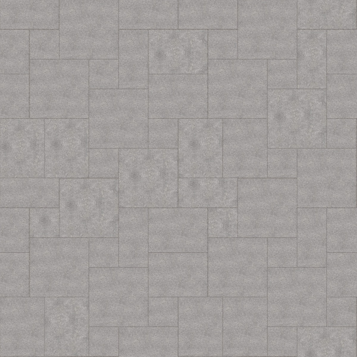 A seamless stone texture with m735 sdm417 bavarian dolomite gray limestone - sand blasted blocks arranged in a Paving - Universal  - Sawn Edge - Dimensional 14 Pieces 4 Sizes - DP094 pattern