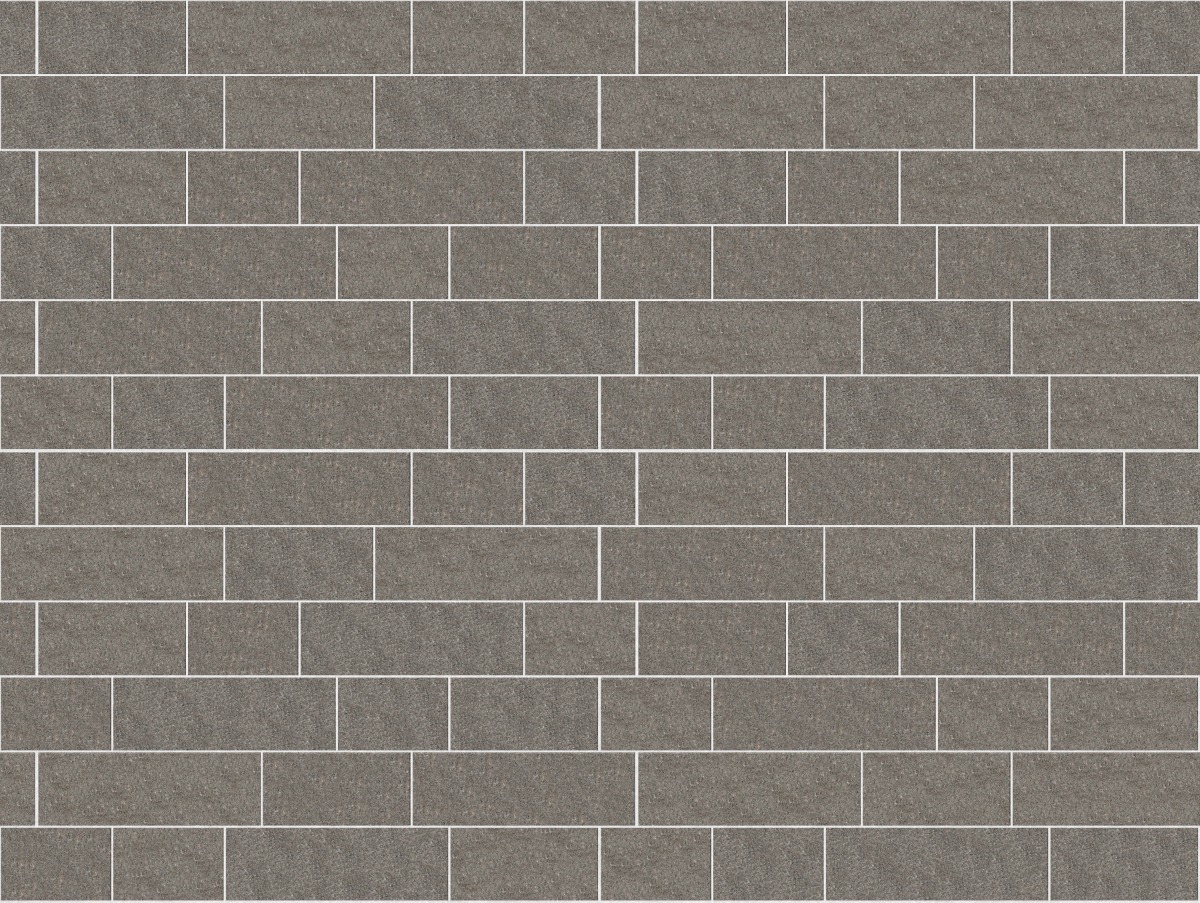 A seamless stone texture with m903 sdm430 mahogany granite - flamed blocks arranged in a Paving - Running Bond  - Sawn Edge - Dimensional 22 Pieces 3 Sizes - DP087 pattern