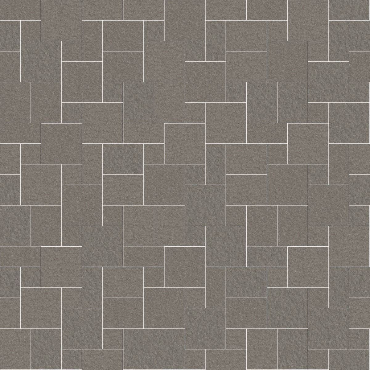 A seamless stone texture with m903 sdm430 mahogany granite - flamed blocks arranged in a Paving - Universal  - Sawn Edge - Dimensional 14 Pieces 4 Sizes - DP094 pattern