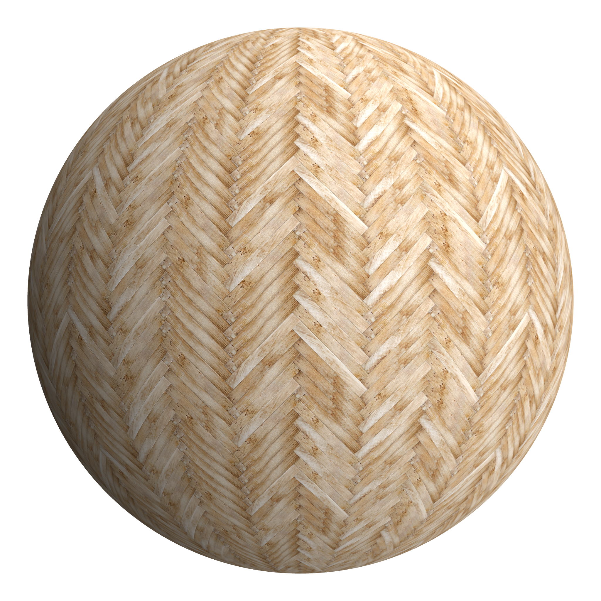 3D sphere preview of Oak Hardwood Flooring, Herringbone seamless texture