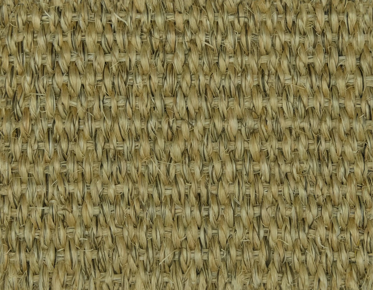 A seamless carpet texture with sisal linen - weave units arranged in a None pattern