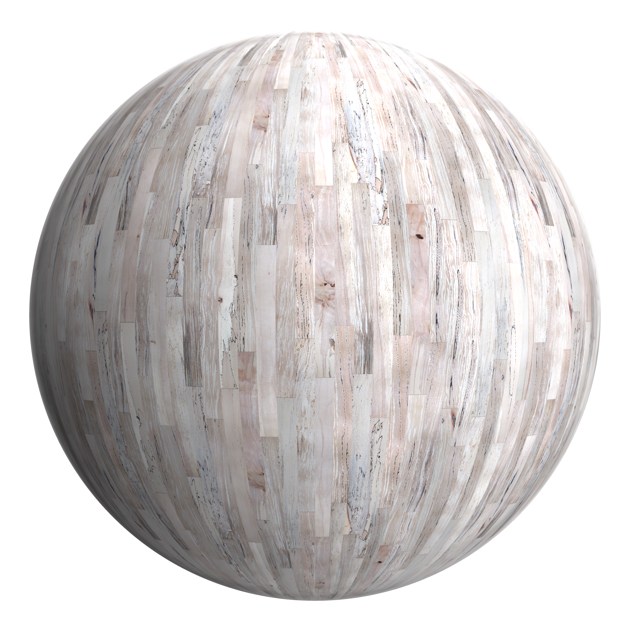 3D sphere preview of Spalted Beech, Staggered seamless texture