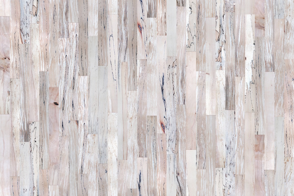 A seamless wood texture with spalted beech boards arranged in a Staggered pattern