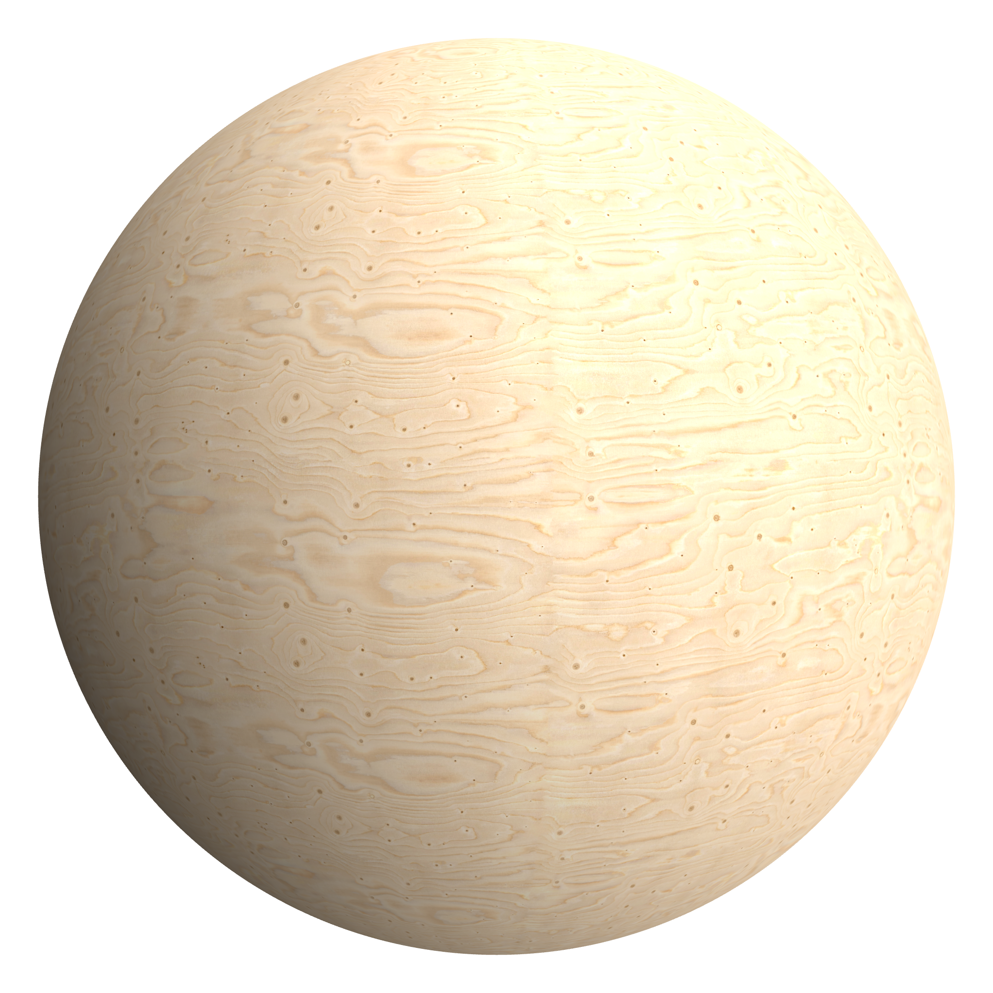 3D sphere preview of Spruce Plywood seamless texture
