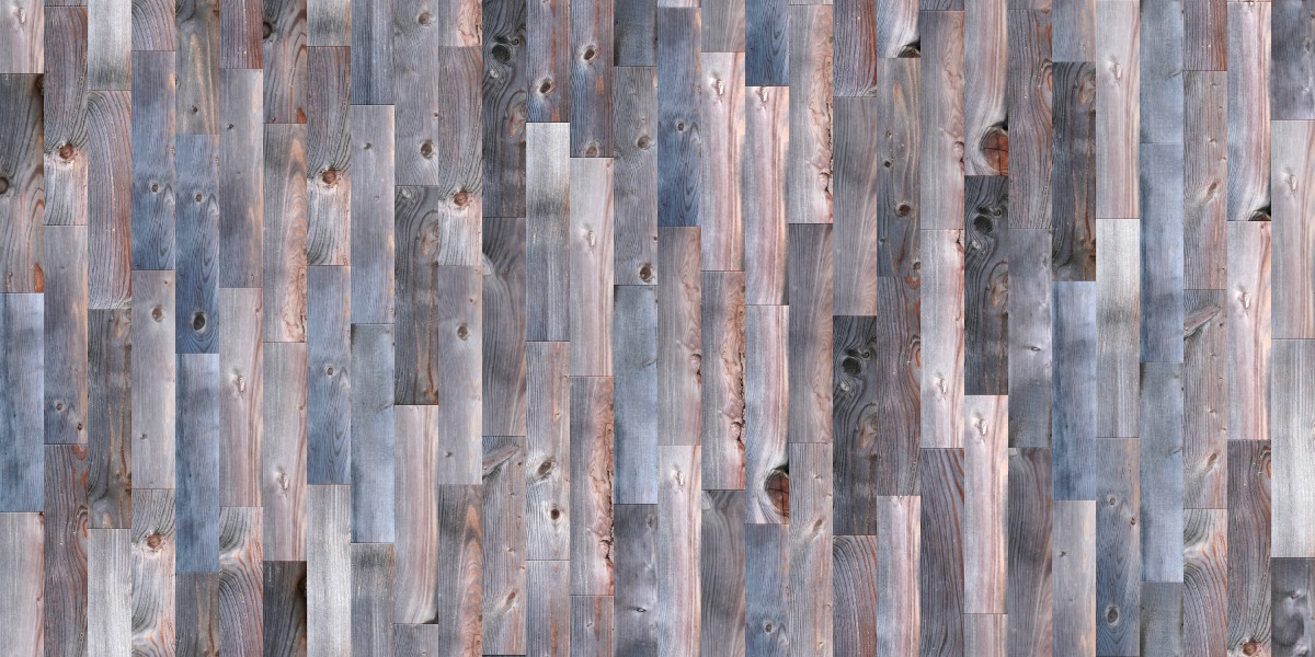 A seamless wood texture with weathered larch cladding boards arranged in a Staggered pattern