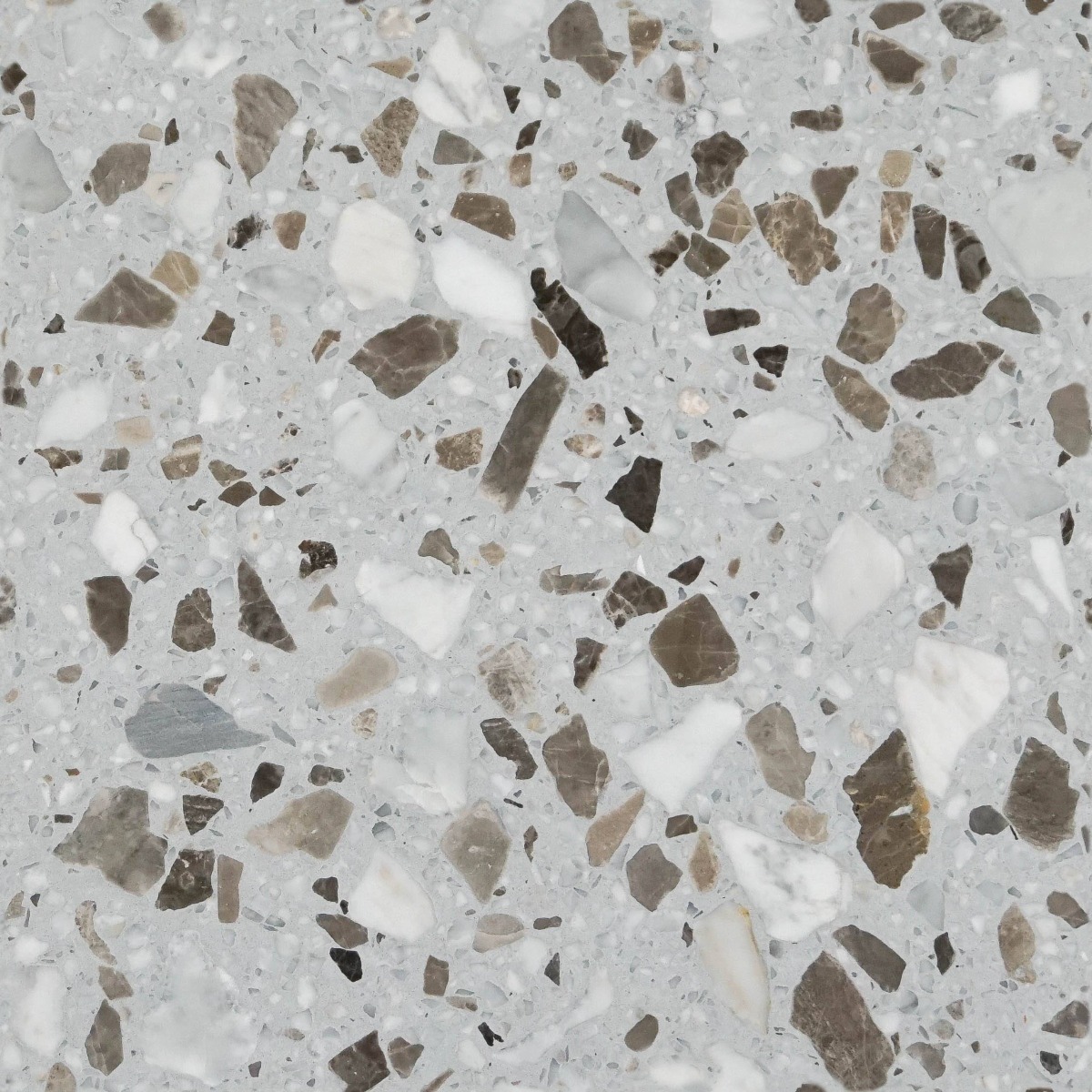 A seamless terrazzo texture with egea 8220 units arranged in a None pattern
