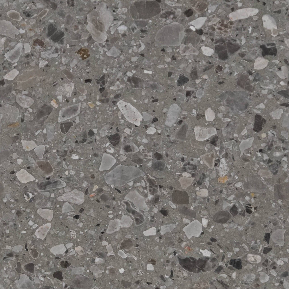 A seamless terrazzo texture with egea 8240 units arranged in a None pattern