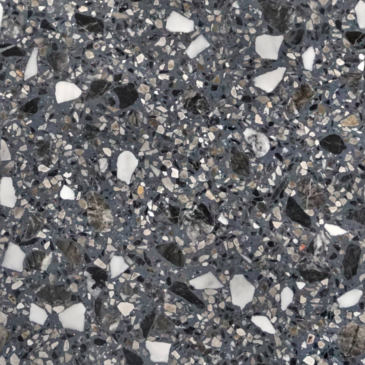 A seamless terrazzo texture with egea 8250 units arranged in a None pattern