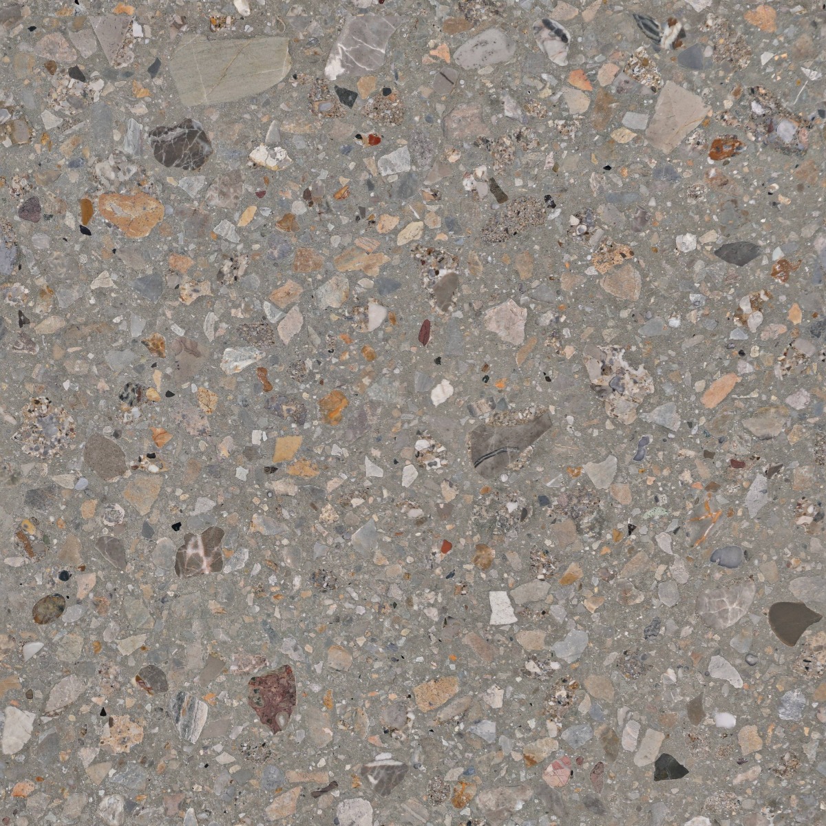 A seamless terrazzo texture with egea 8270 units arranged in a None pattern